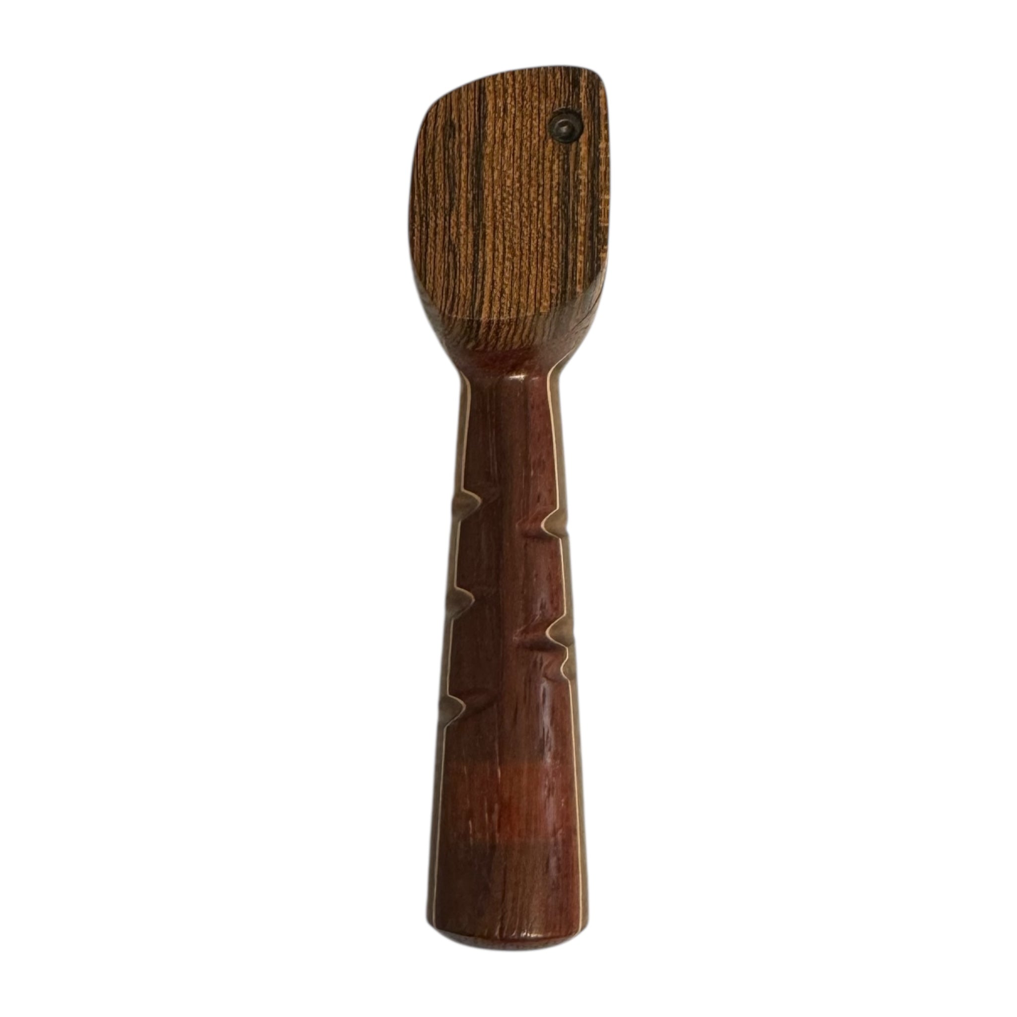 Wood Hand Pipe - 4.75 Inch Long Stem Wood Pipe With Swivel Lid