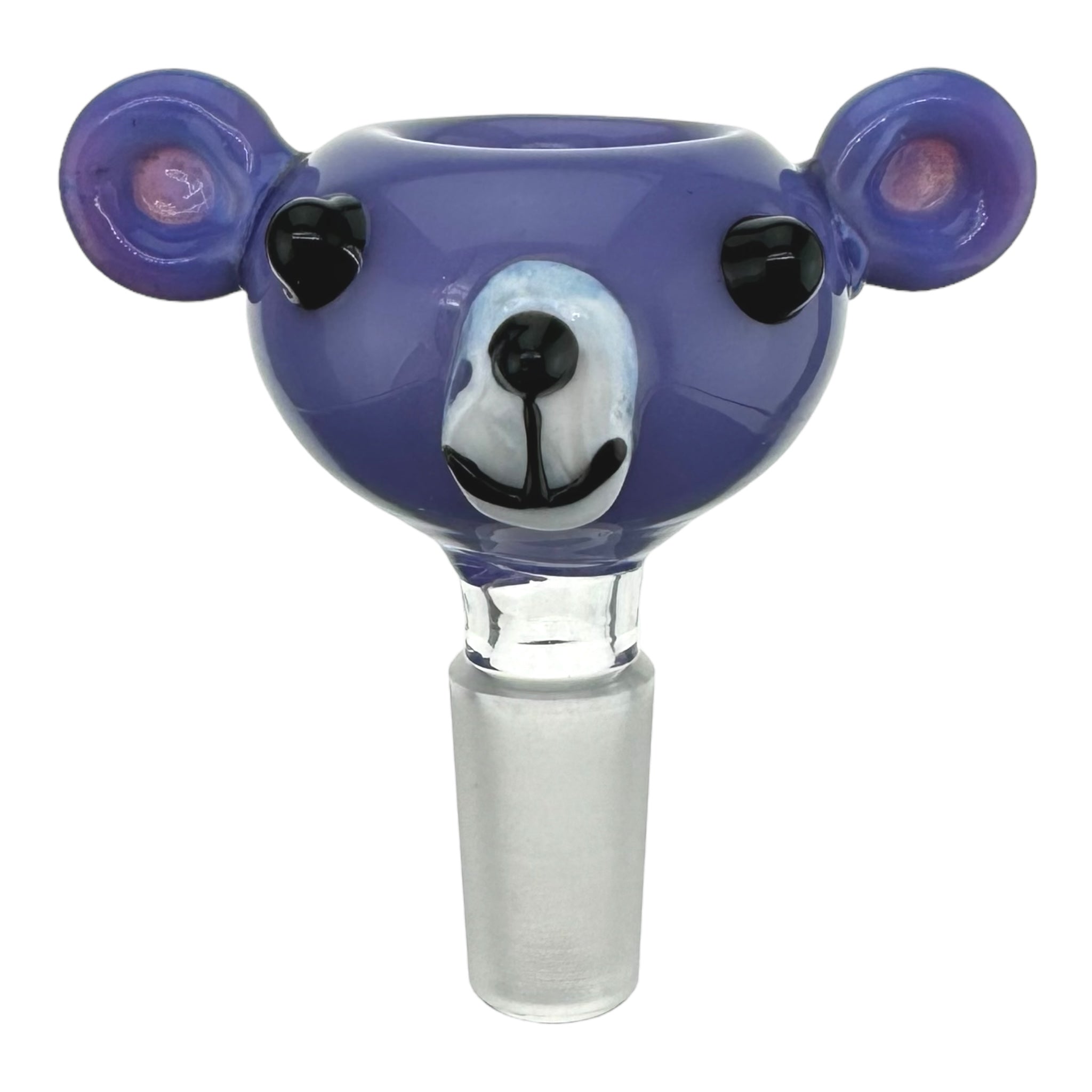 cute and girly Purple Teddy Bear 14mm Glass Bong Bowl for sale