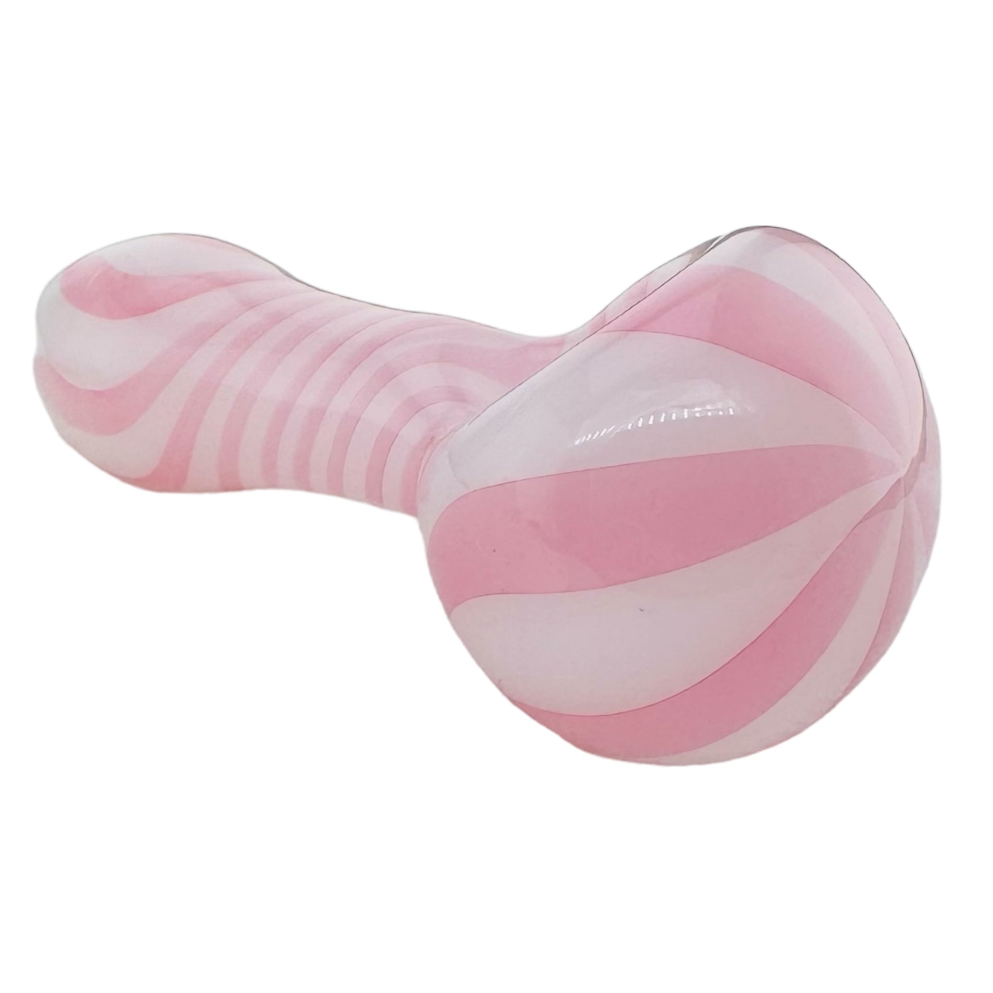 cute and girly small mini Pink And White Twist Glass Hand Pipe for sale