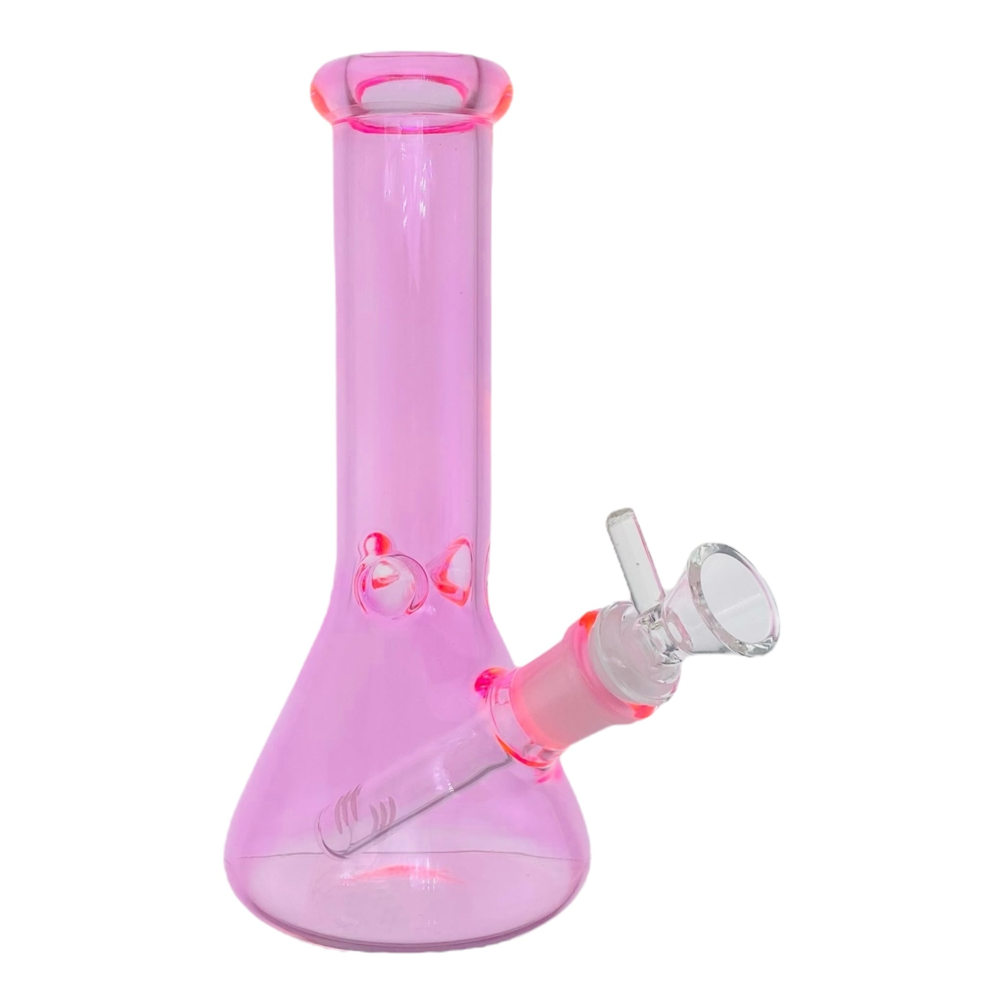 cute and girly Hot Pink Bong Small Beaker Glass Pipe for sale