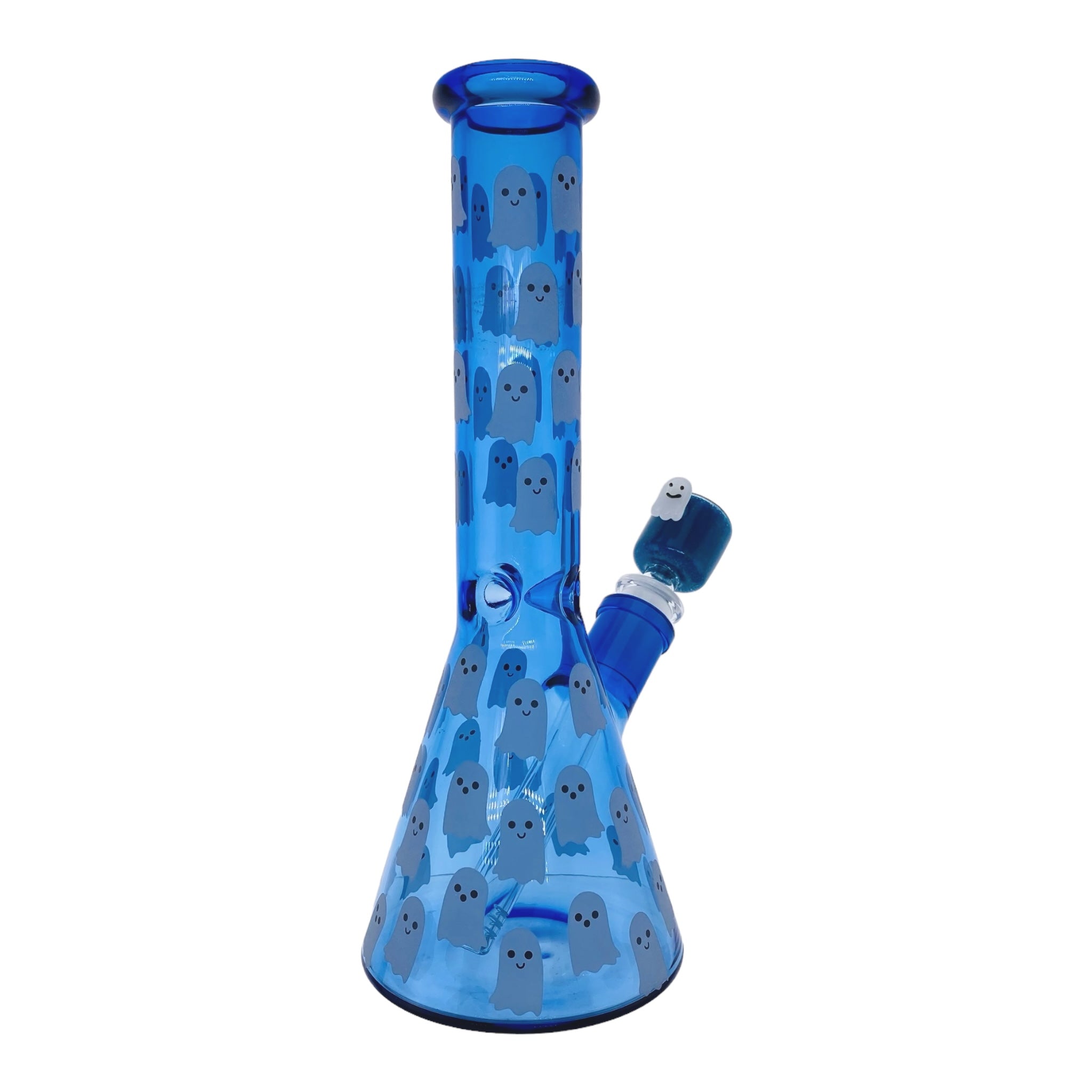 cute girly Glow In The Dark Ghost Blue Beaker Bong 10 Inches for sale