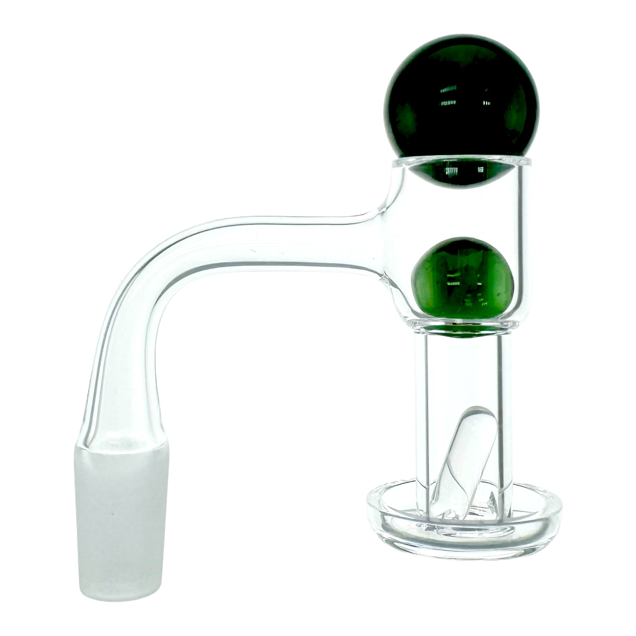 Terp Slurper And Marble Set 14mm Male 90 Degree Neck Quartz Banger - Green
