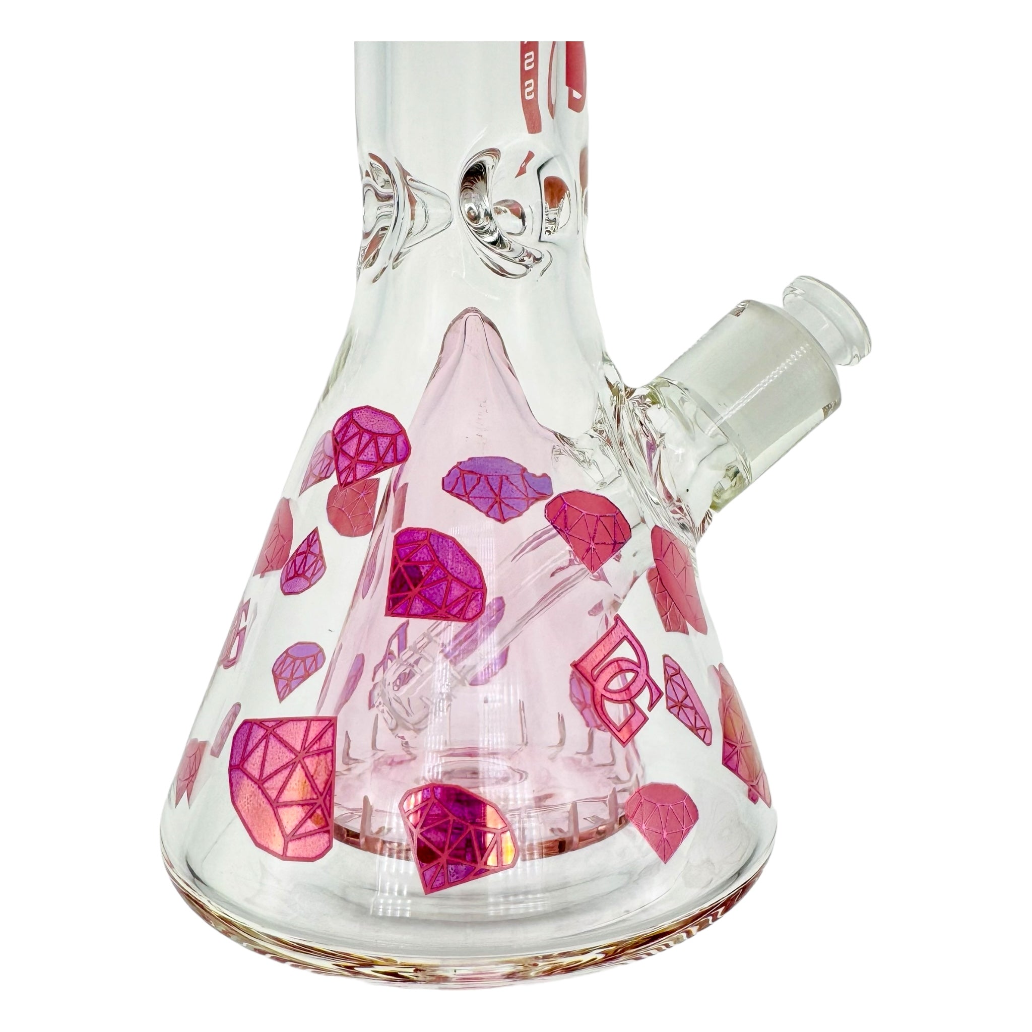 Diamond Glass - Pink Diamond 14″ Beaker Bong With Collins Perc
