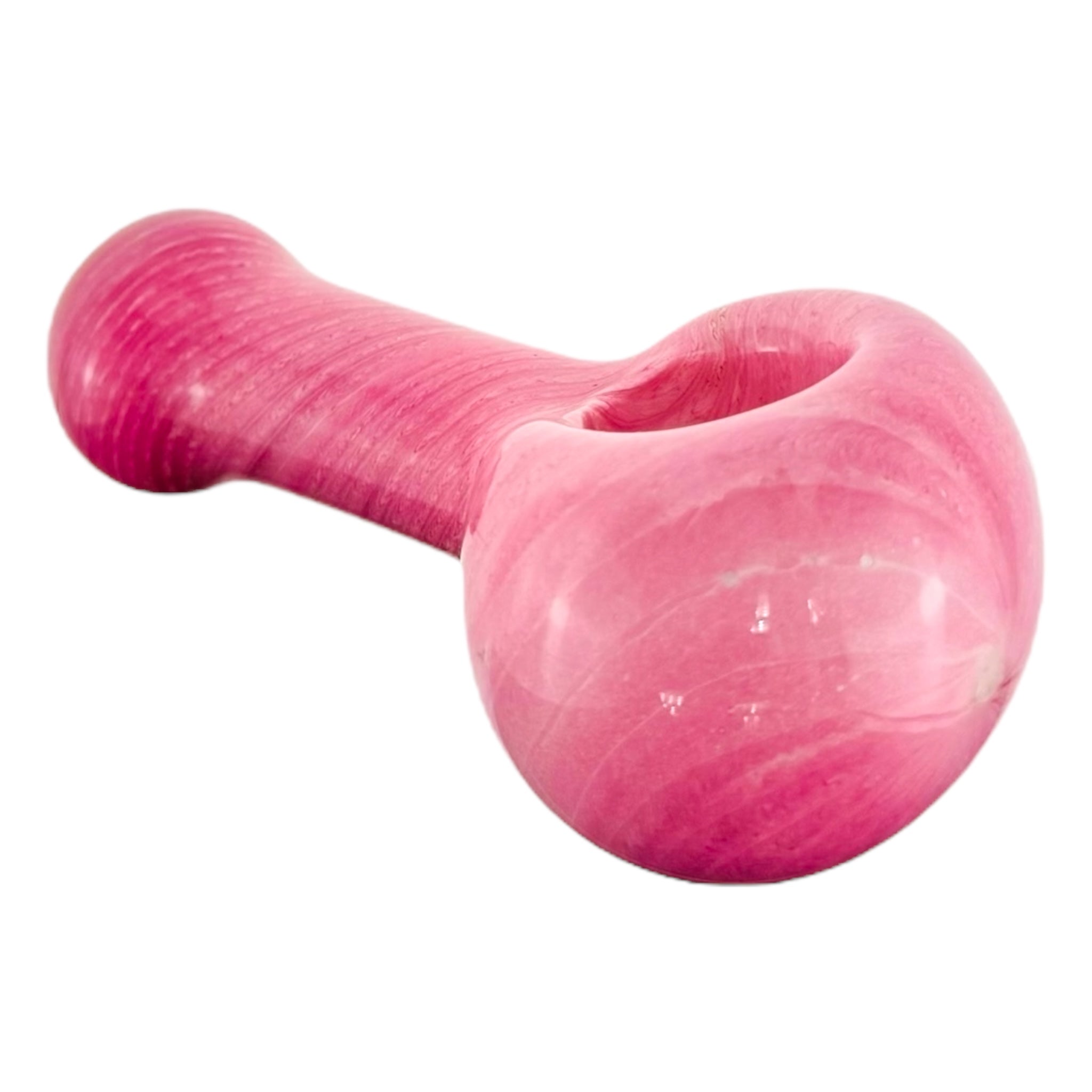 bright pink glass hand pipe