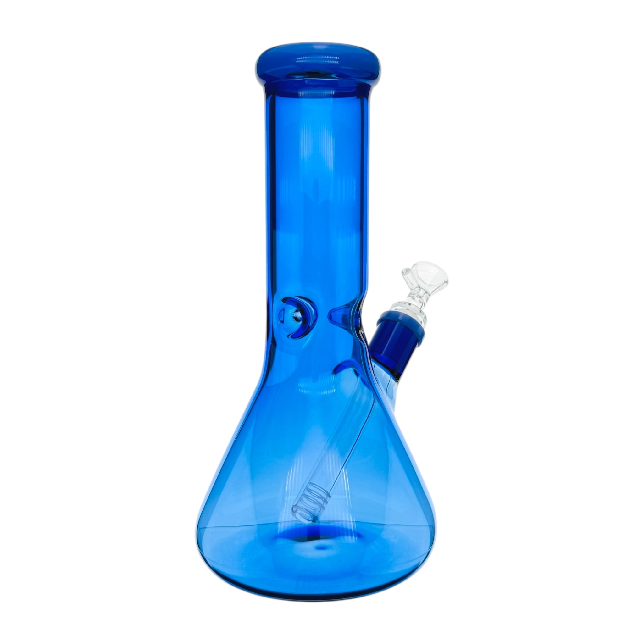 Blue Glass Beaker Bong Water Pipe With Wide Neck 10 Inch