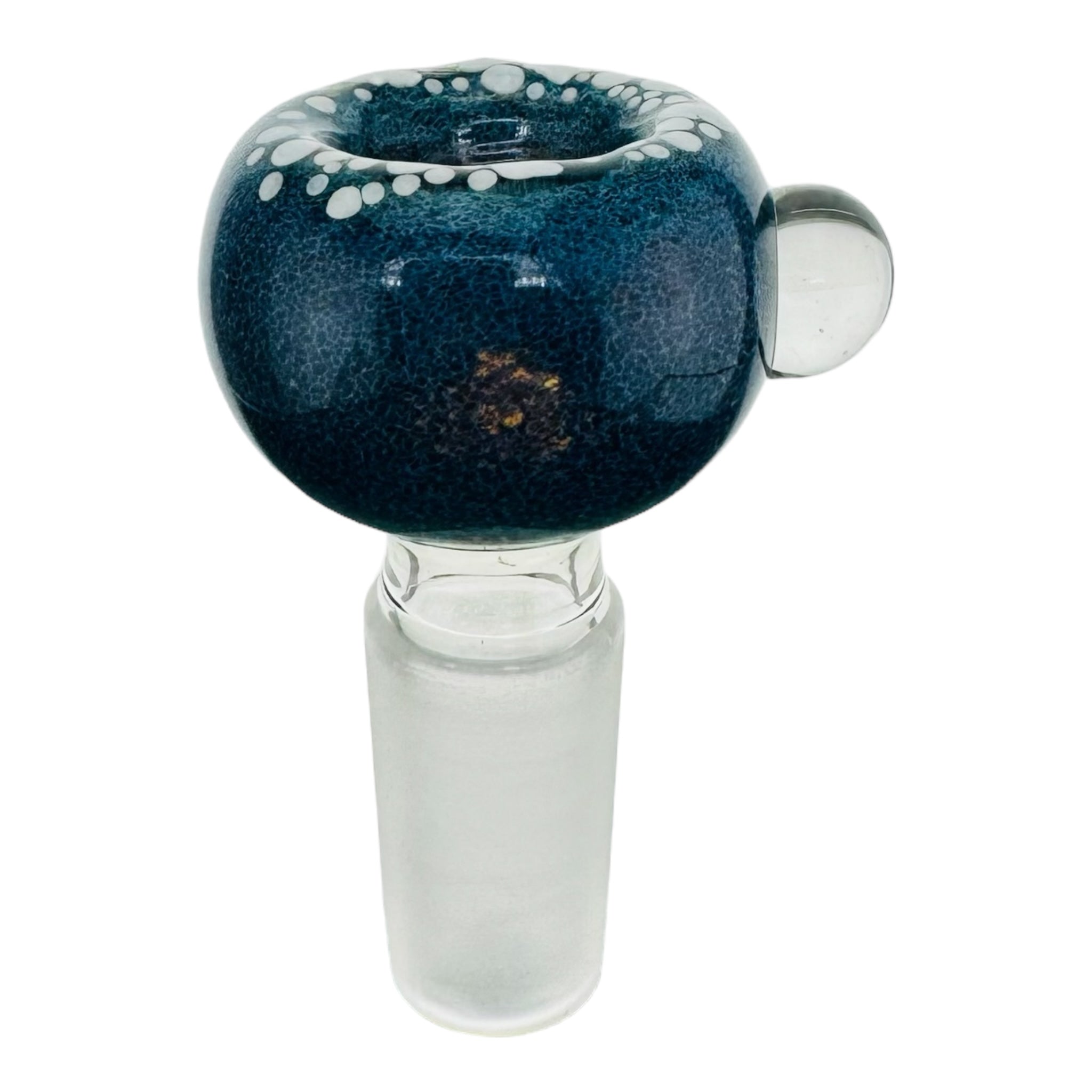 14mm Bong Bowl Bubble With Frosted Rim Bong Bowl Piece Blizzard Blue
