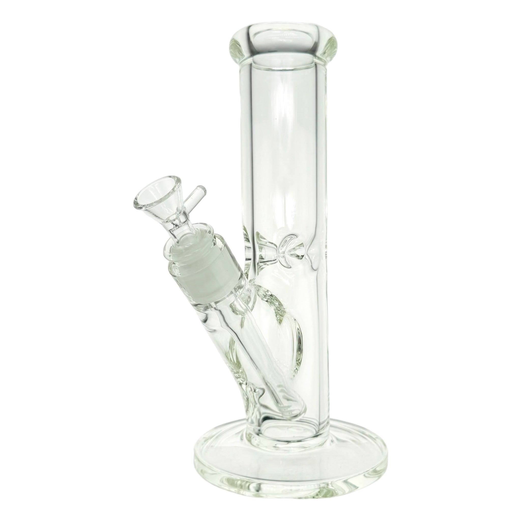 9mm Thick 10 Inch Clear Straight Tube Glass Bong With Wide Neck