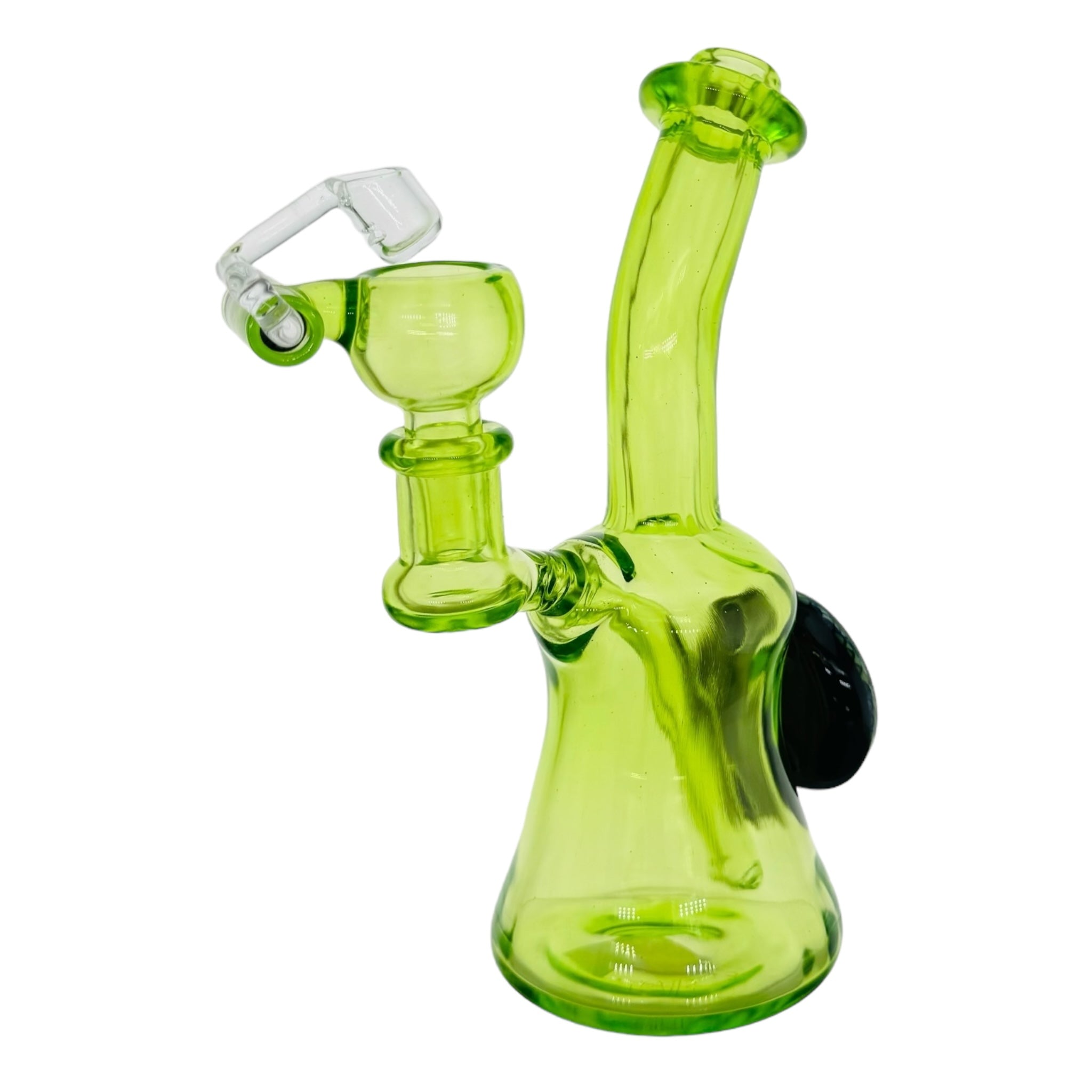 Ty Watts Heady Glass Dab Rig And Bong Hatorade Green Minitube With Quartz Swing Arm Bucket