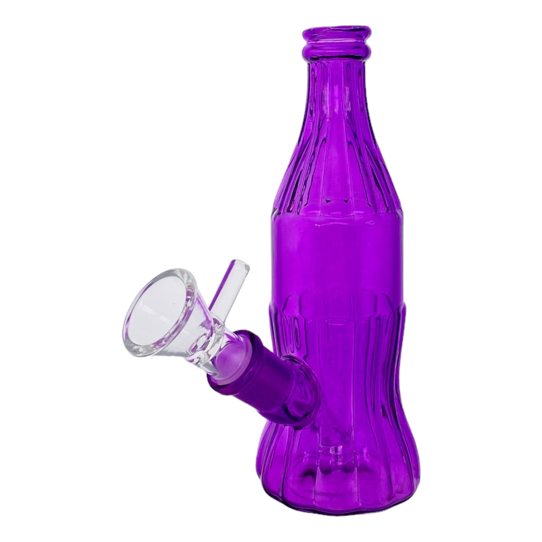 cute mini Glass Cola Bottle Bong Purple