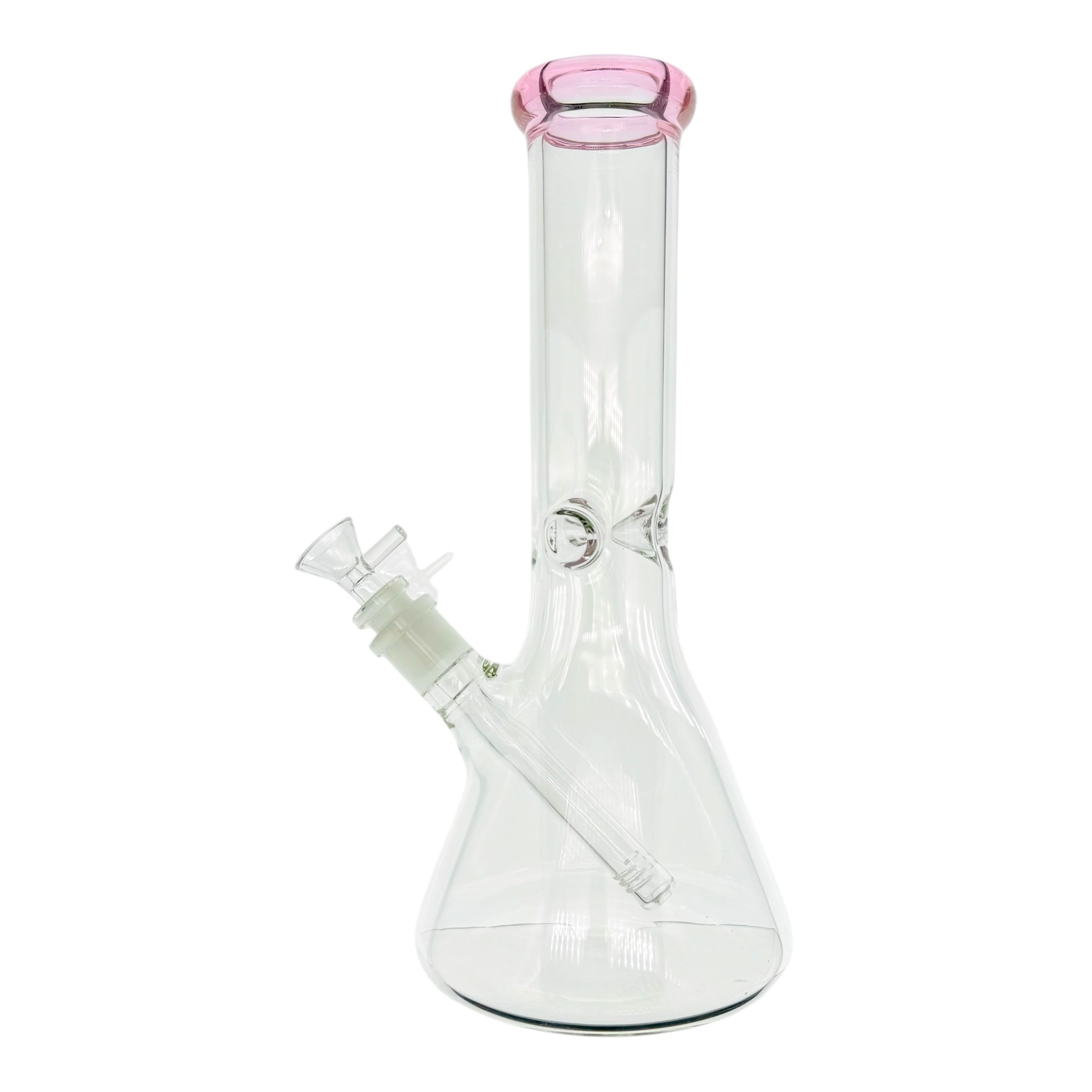 cute pink bong with clear glass
