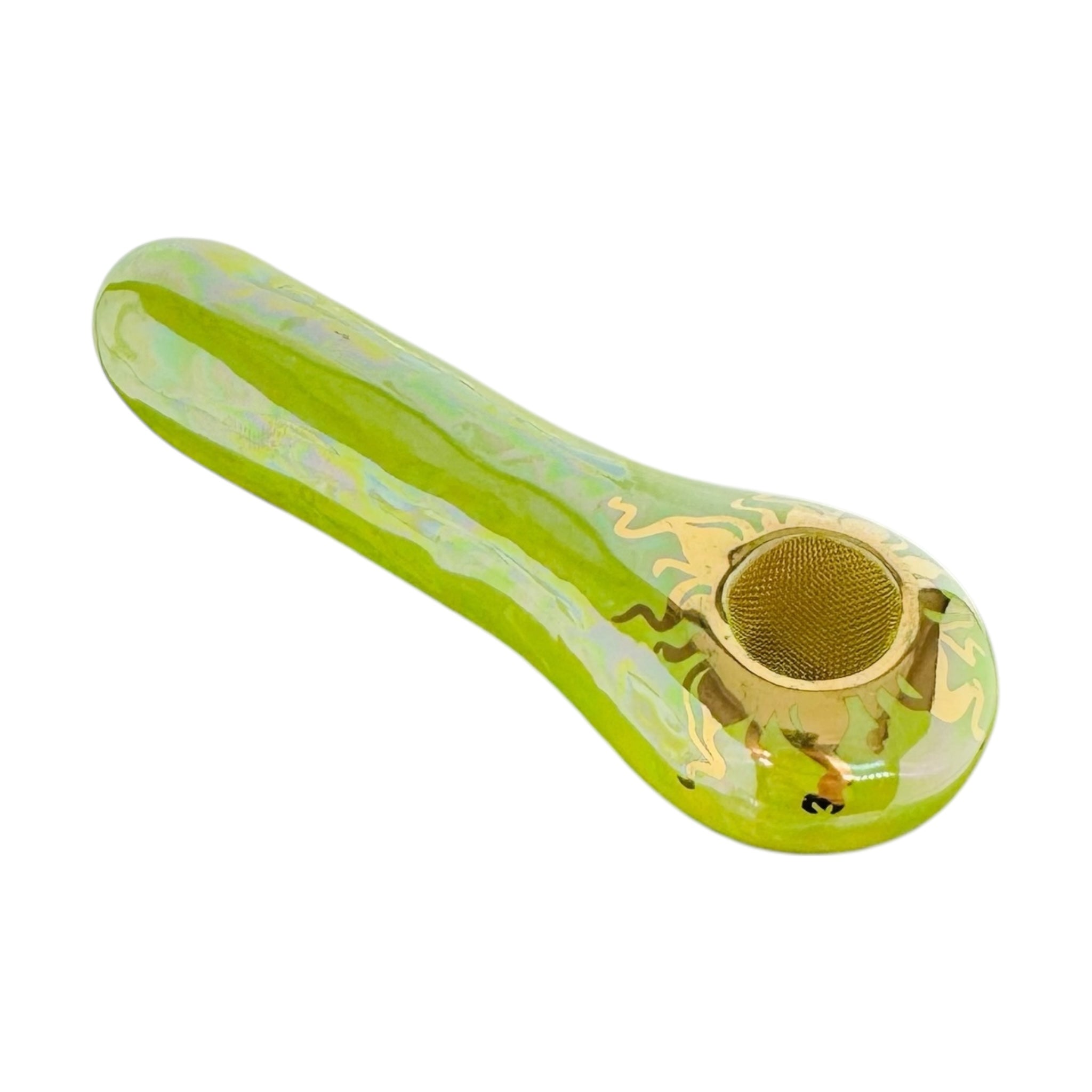 Green Ceramic Hand Pipe Basic Spoon