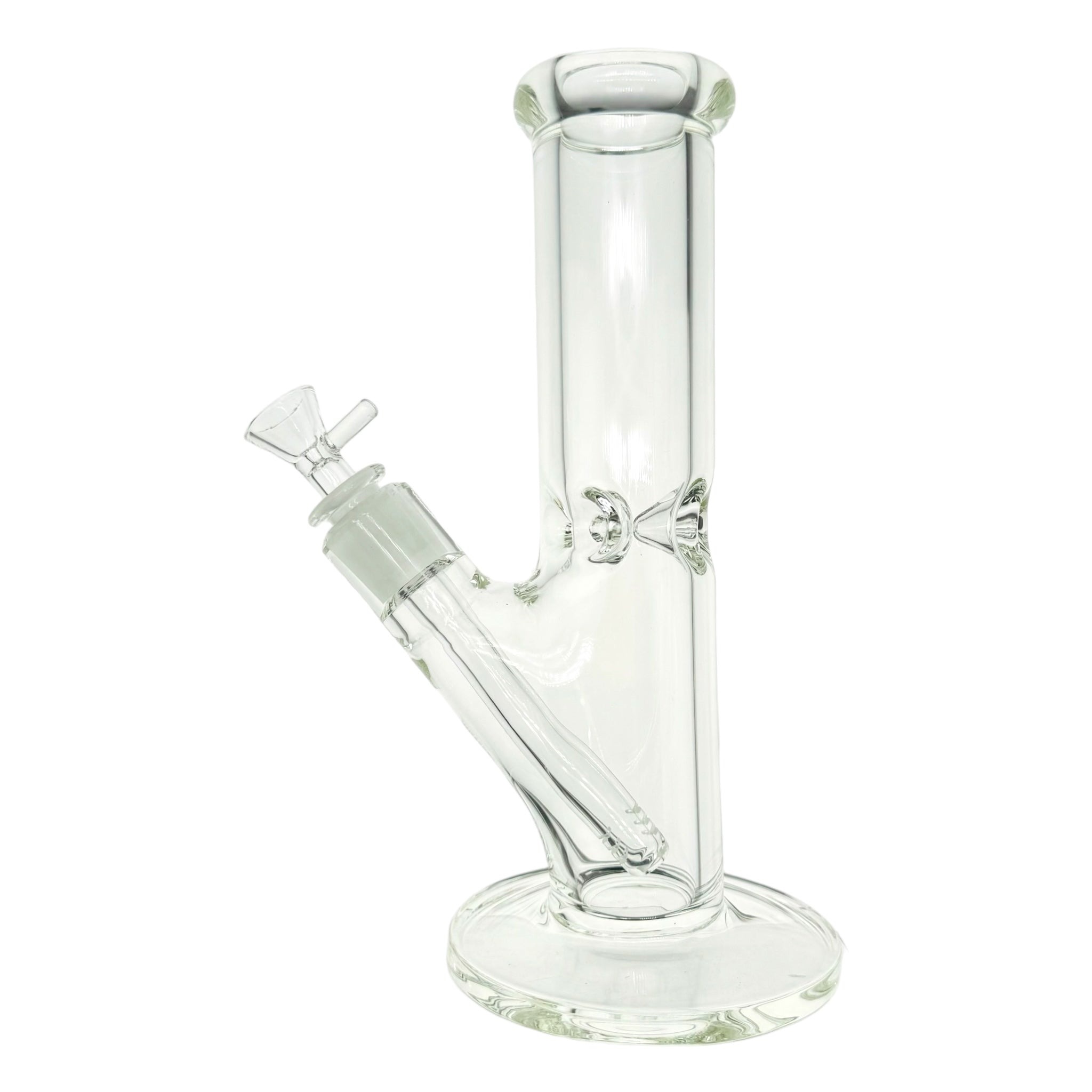 9mm Thick 10 Inch Clear Straight Tube Glass Bong With Wide Neck