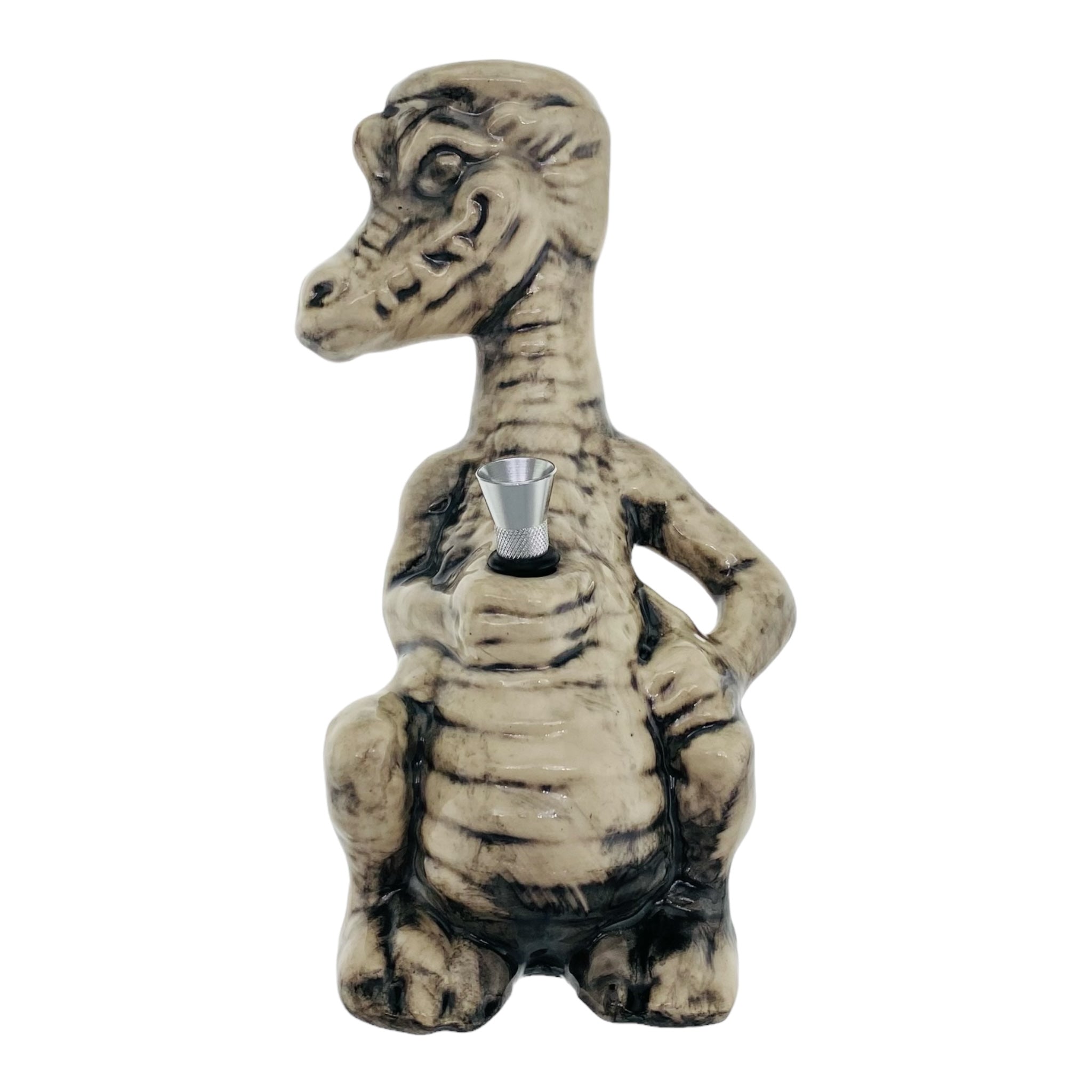 Ceramic Dragon Bong for weed with metal bowl for sale