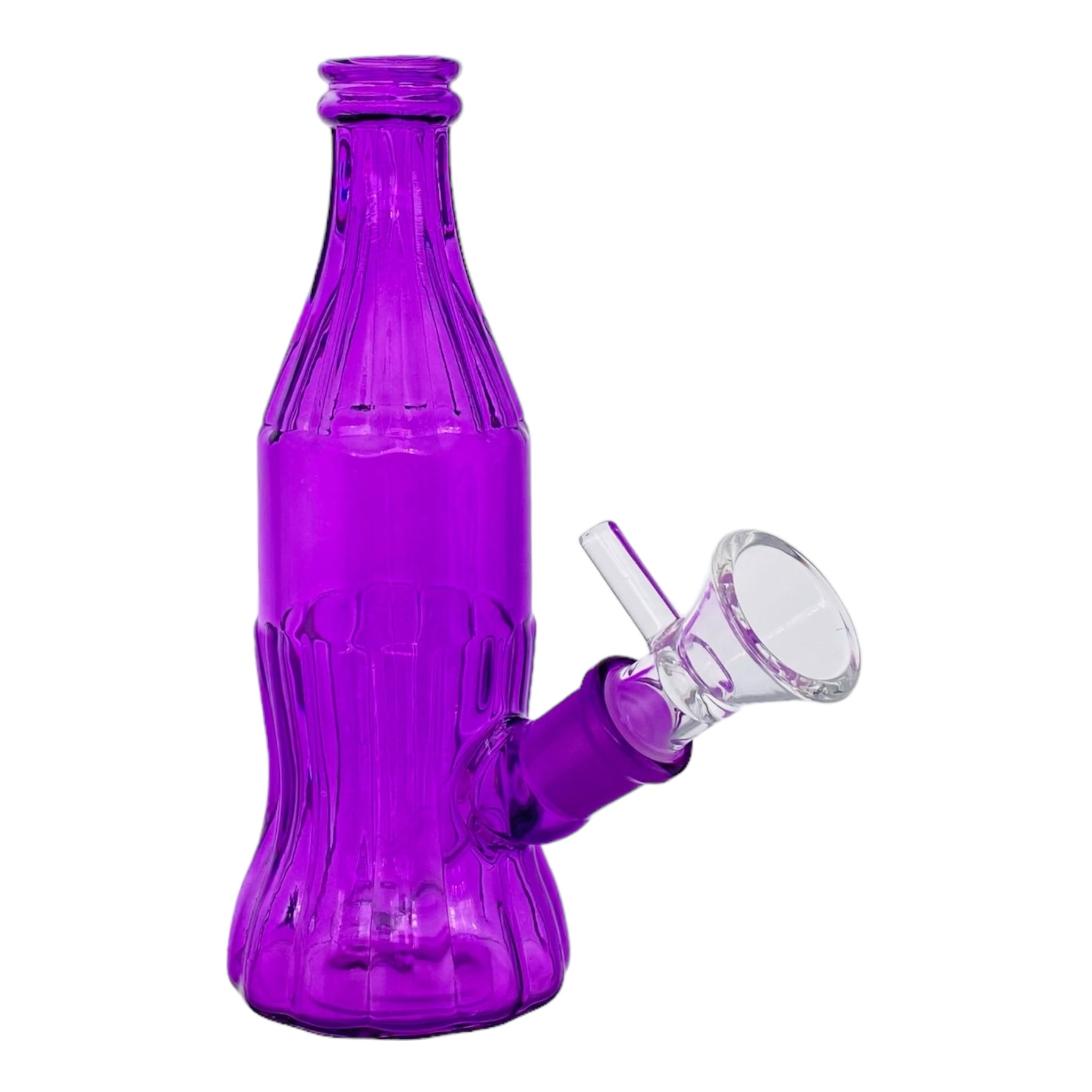 Glass Cola Bottle Bong Purple