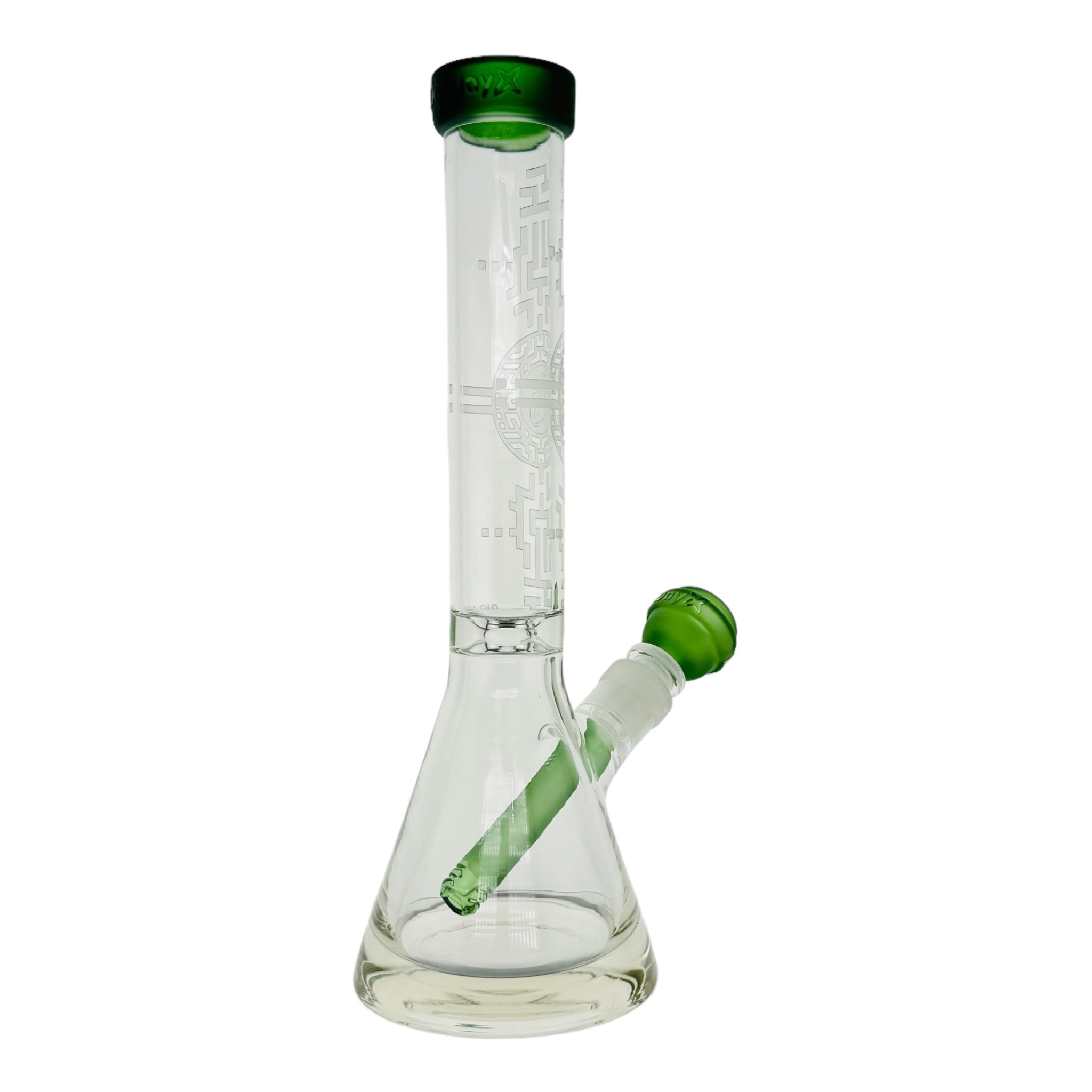 Milkyway Glass - 10.5 Inch Bio-Encryption Beaker Base Bong Green
