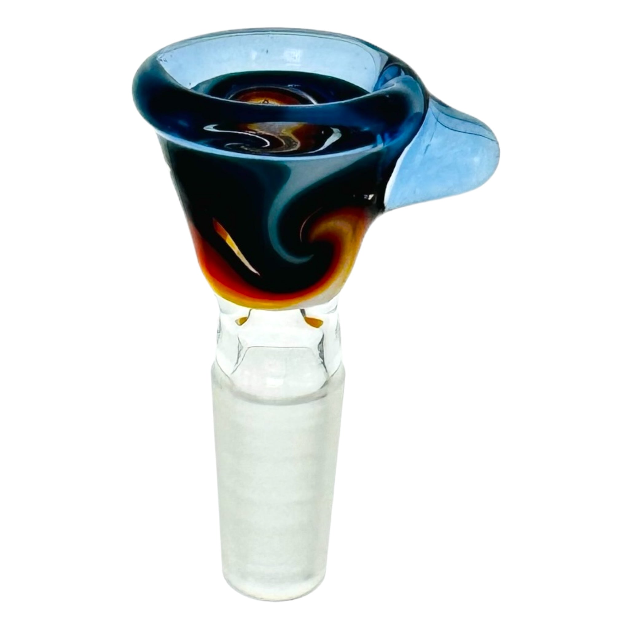 N3RD Glass 10mm Flower Fire And Ice With Blue