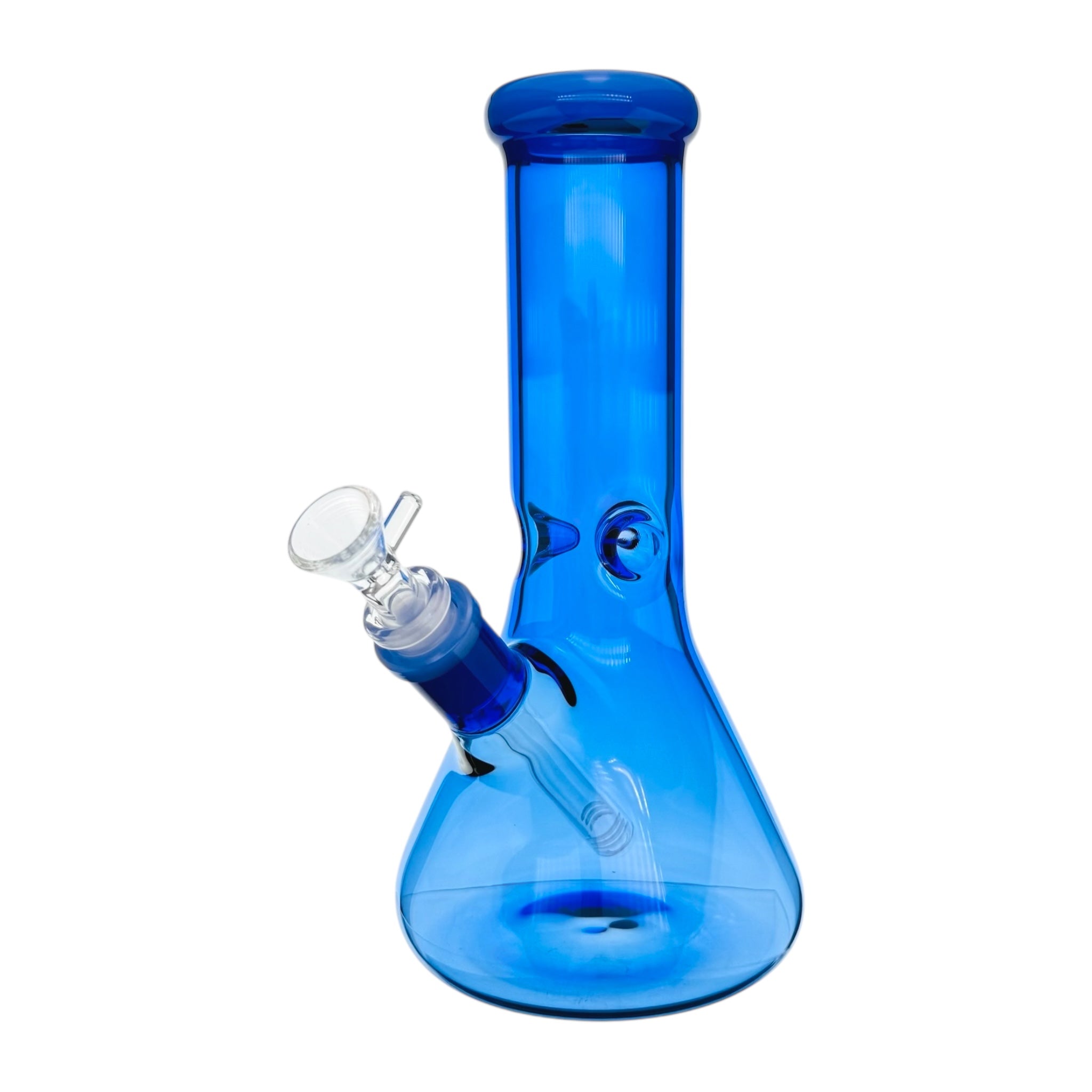 Blue Glass Beaker Bong Water Pipe With Wide Neck 10 Inch