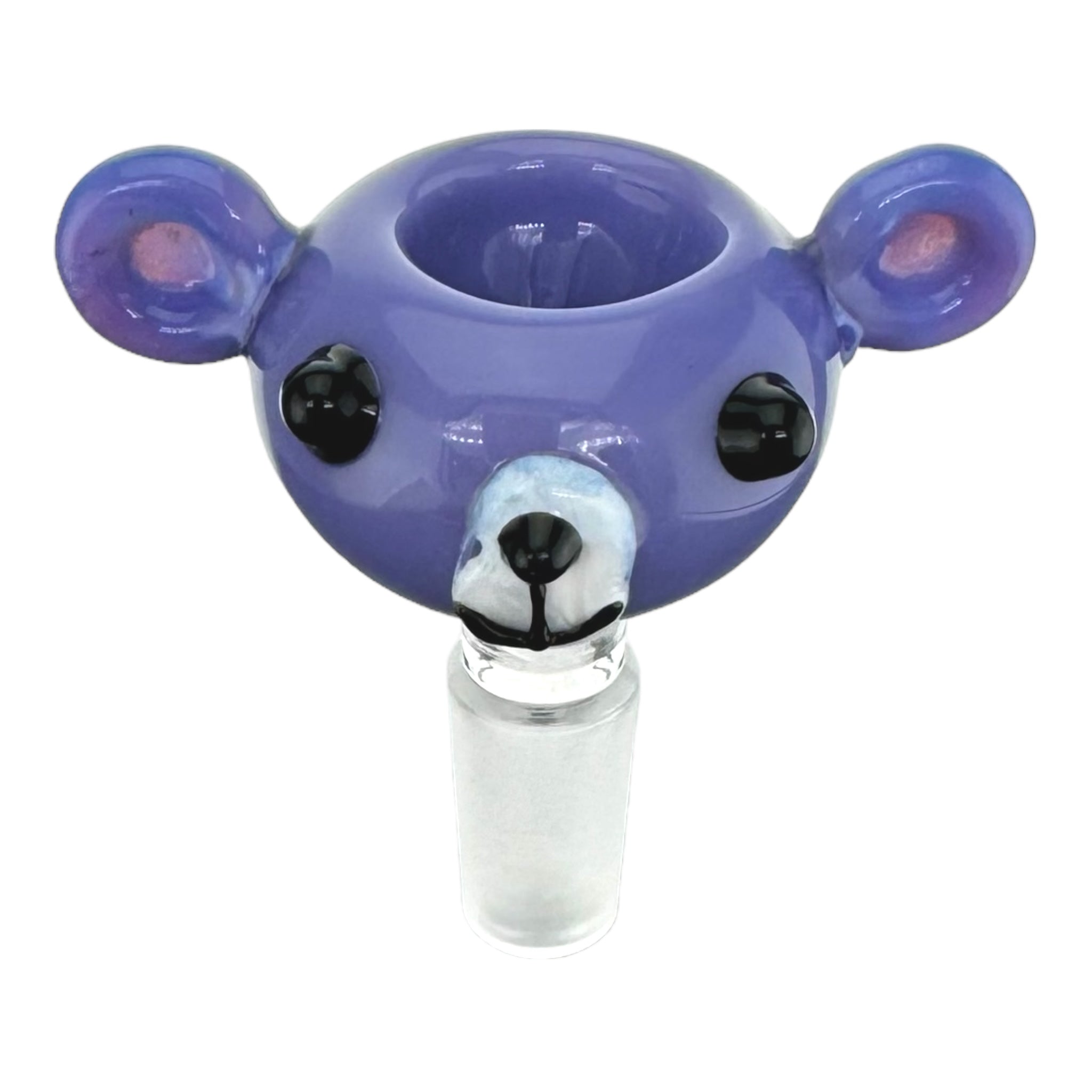cute and girly Purple Teddy Bear 14mm Glass Bong Bowl for sale
