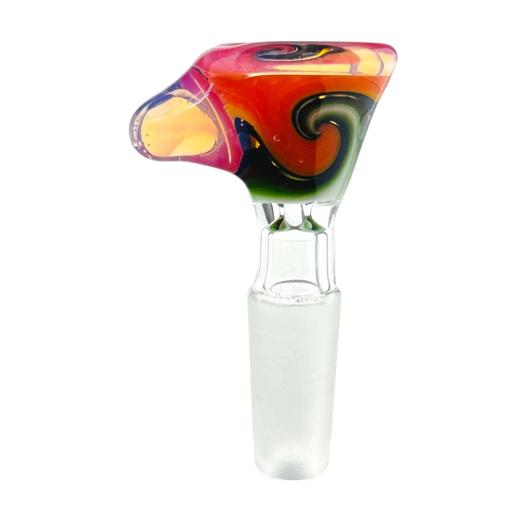 10mm bong Bowl Orange & Green Twirl