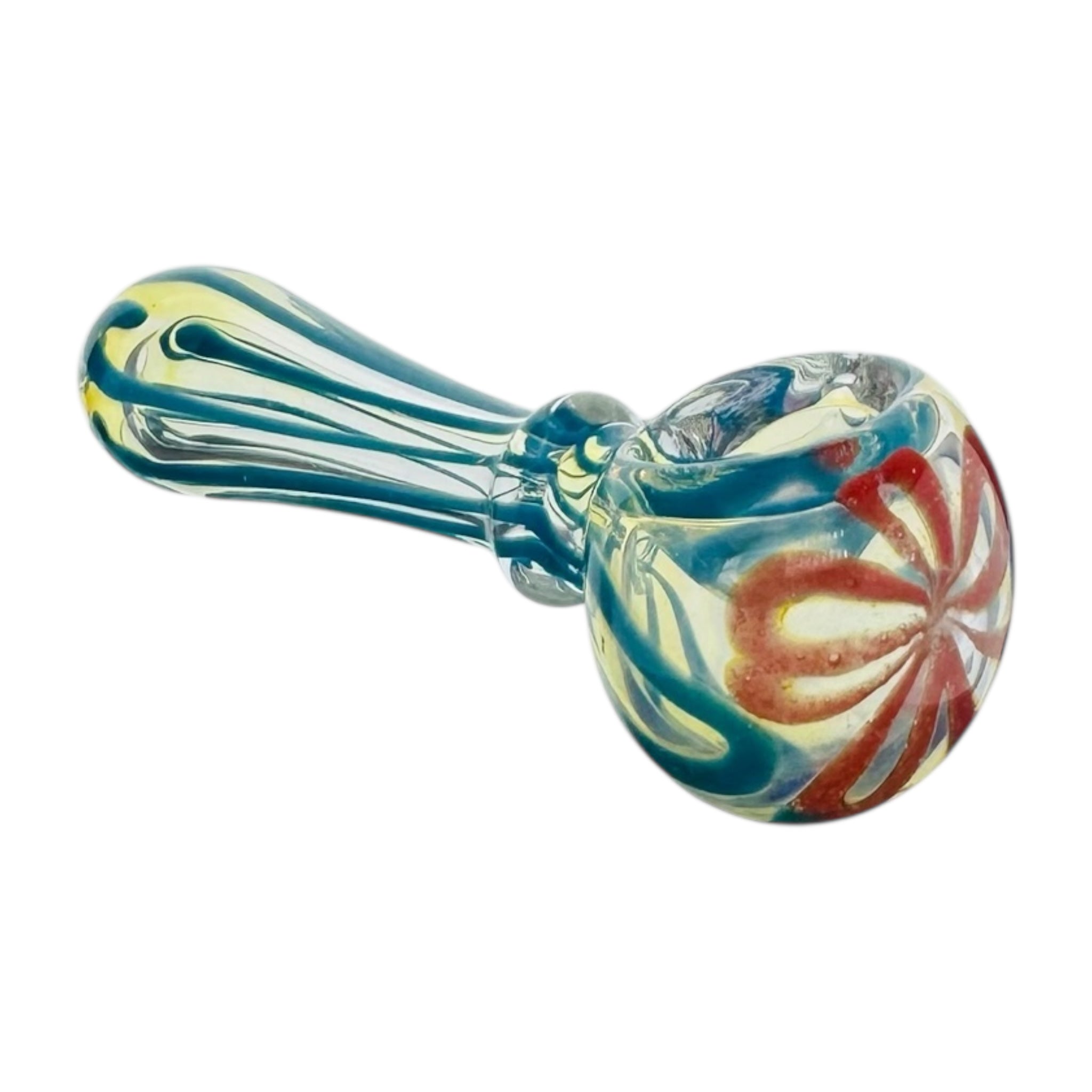 Colorful glass pipe on a white background