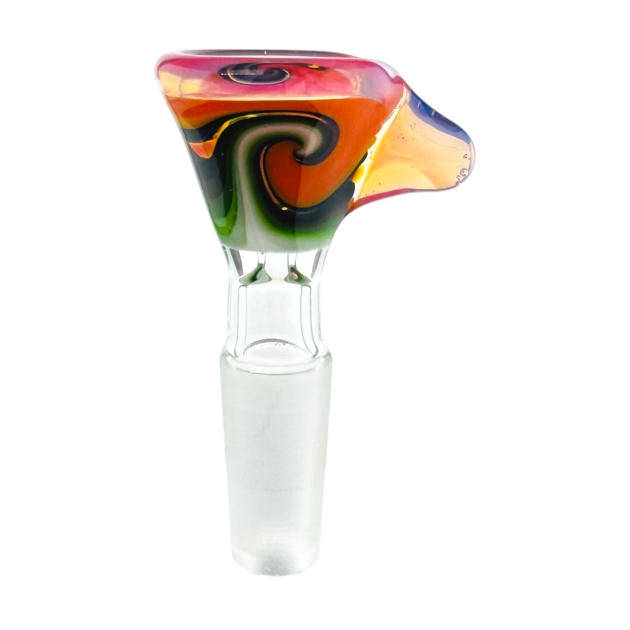 10mm bong Bowl Orange & Green Twirl