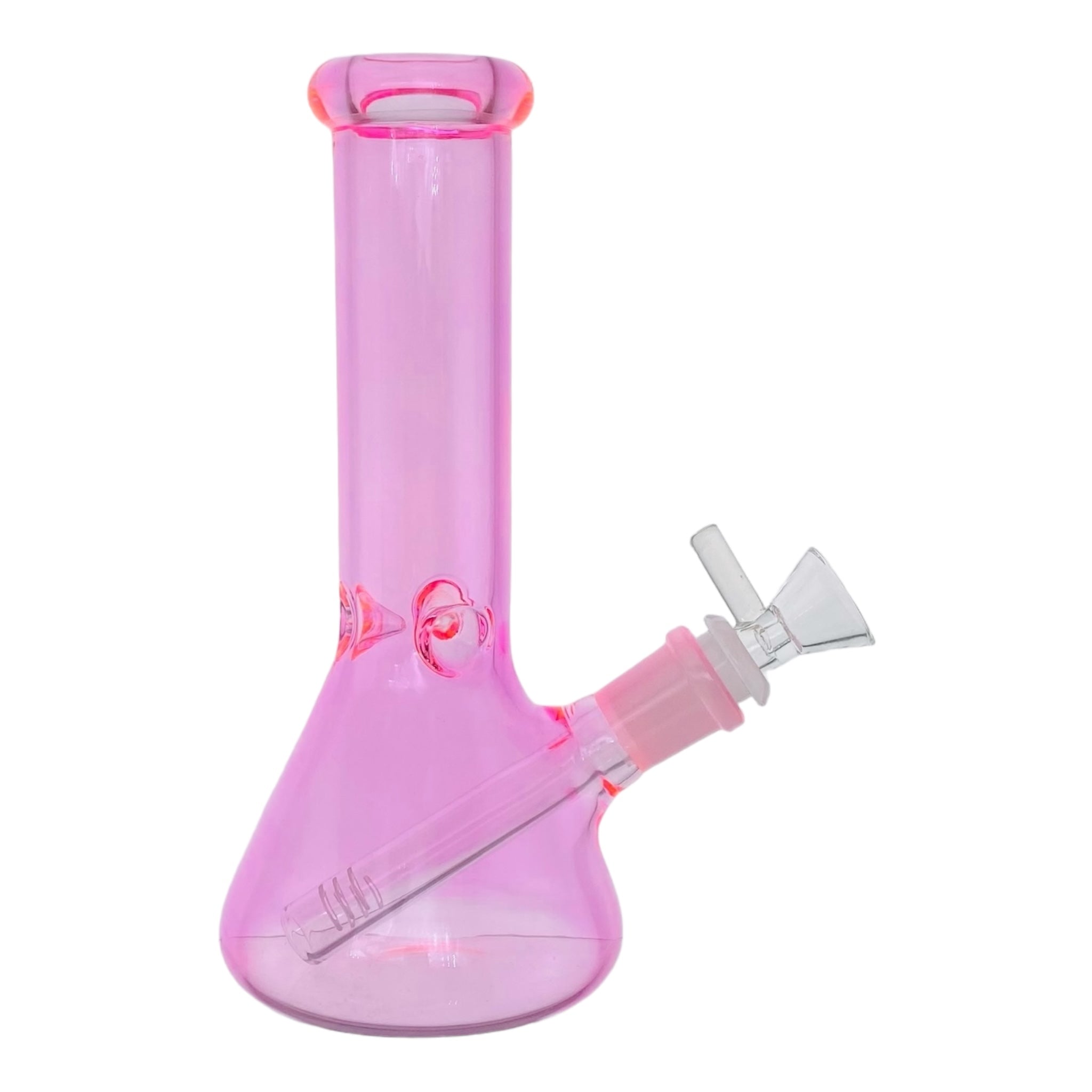 cute and girly Hot Pink Bong Small Beaker Glass Pipe for sale