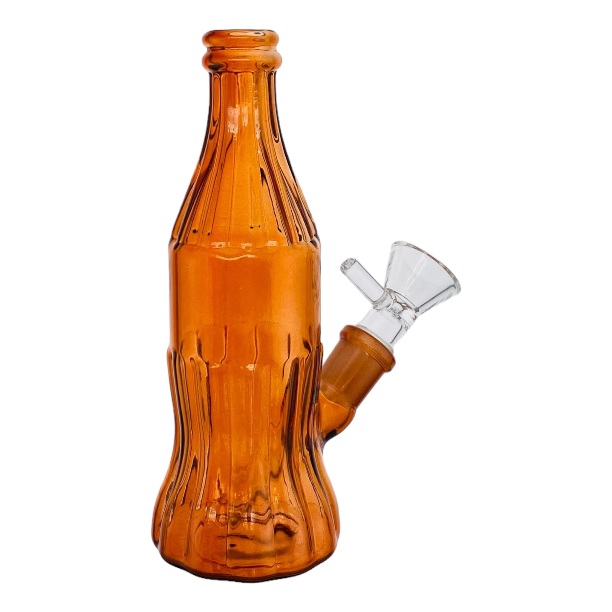Glass Cola Bottle Bong Amber Brown