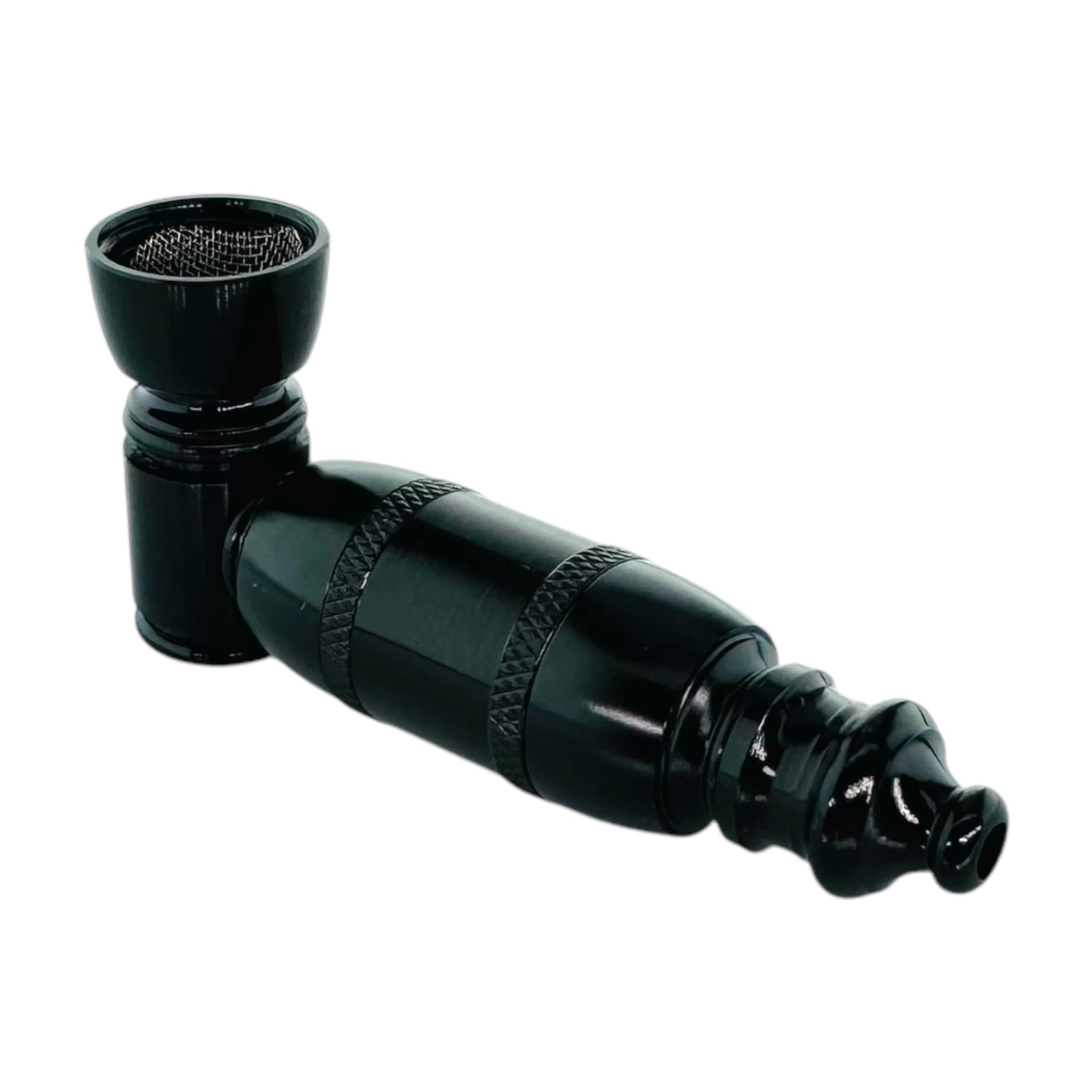 metal smoking hand pipe with large chamber