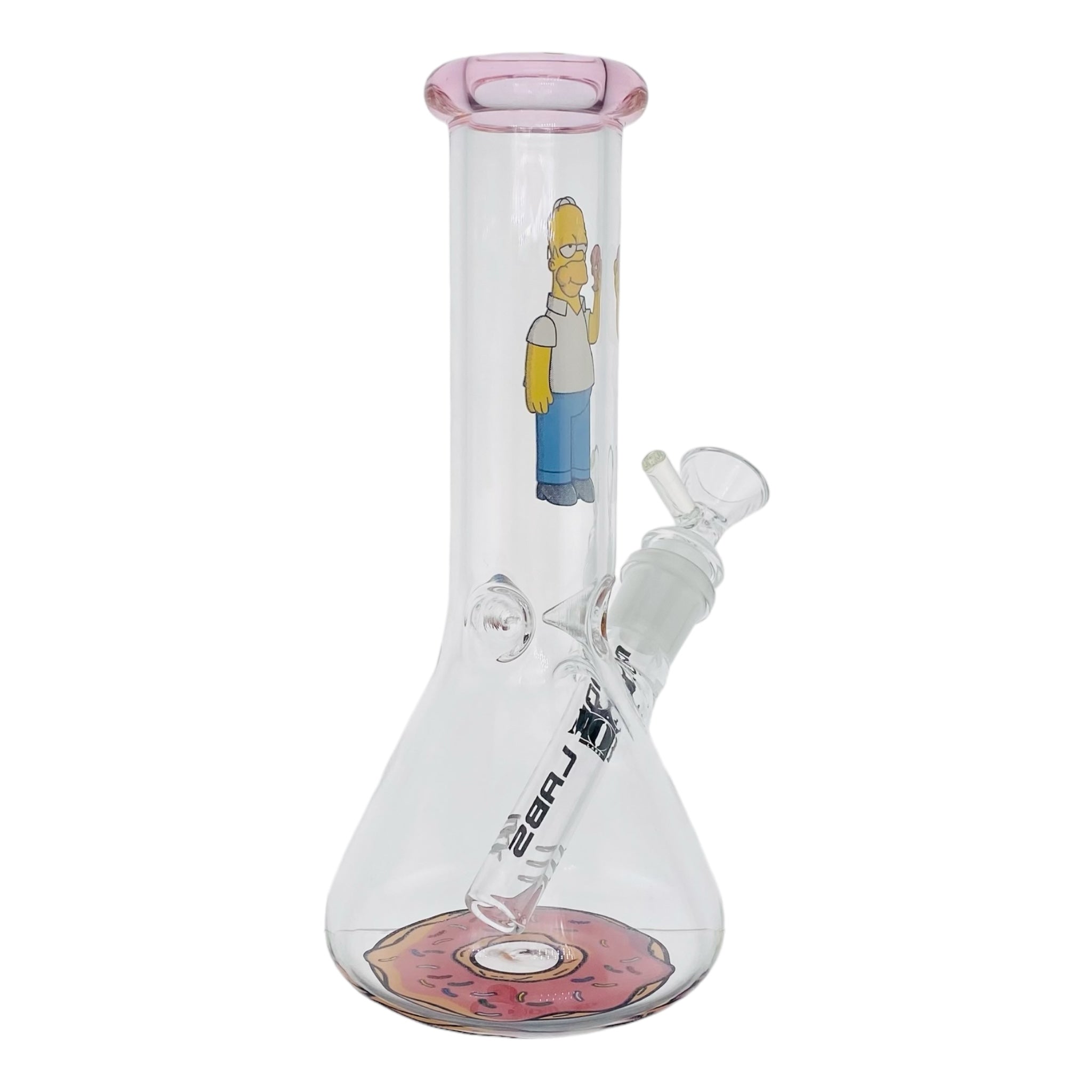 cute mini homer simpson clear glass bong 8 inches tall
