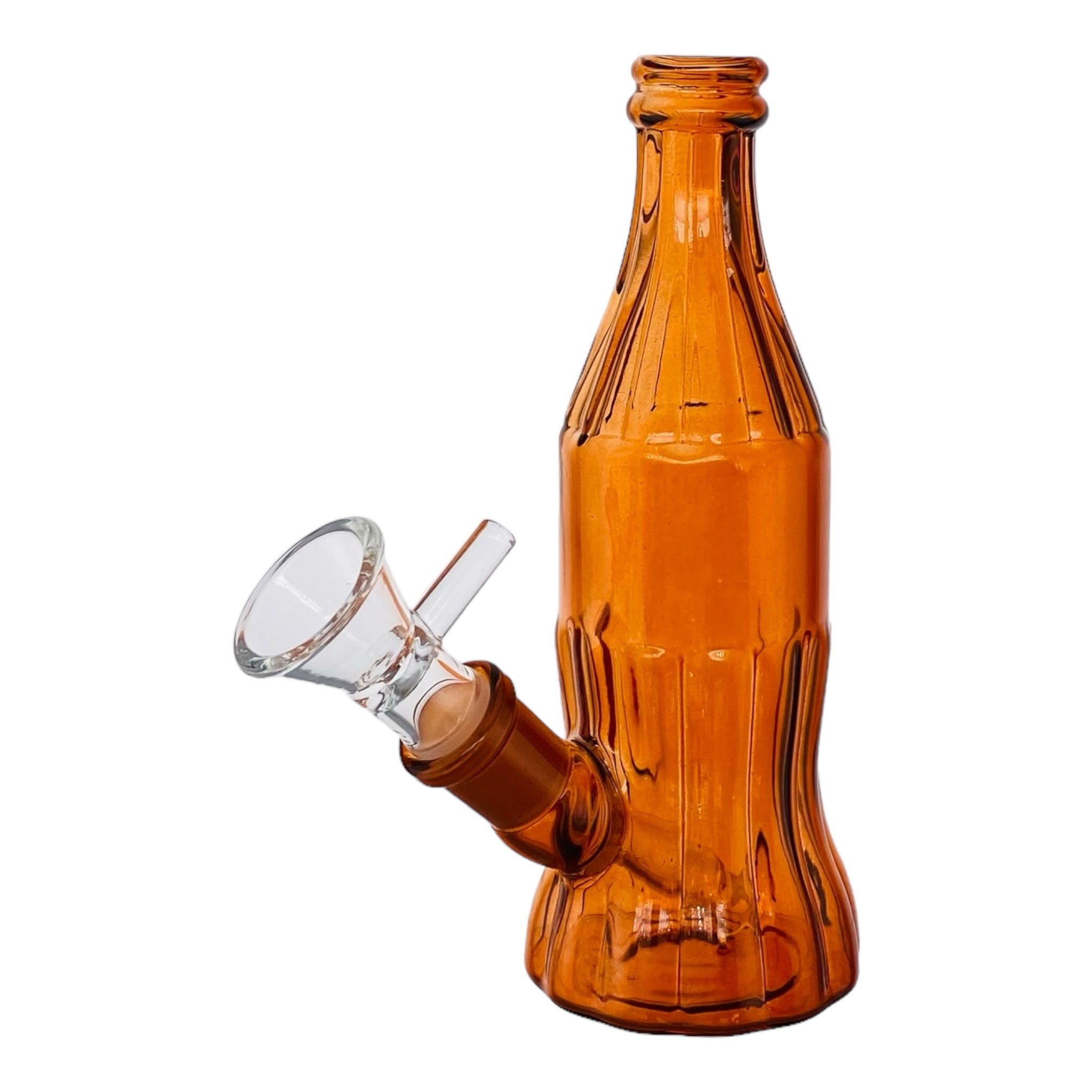 Glass Cola Bottle Bong Amber Brown