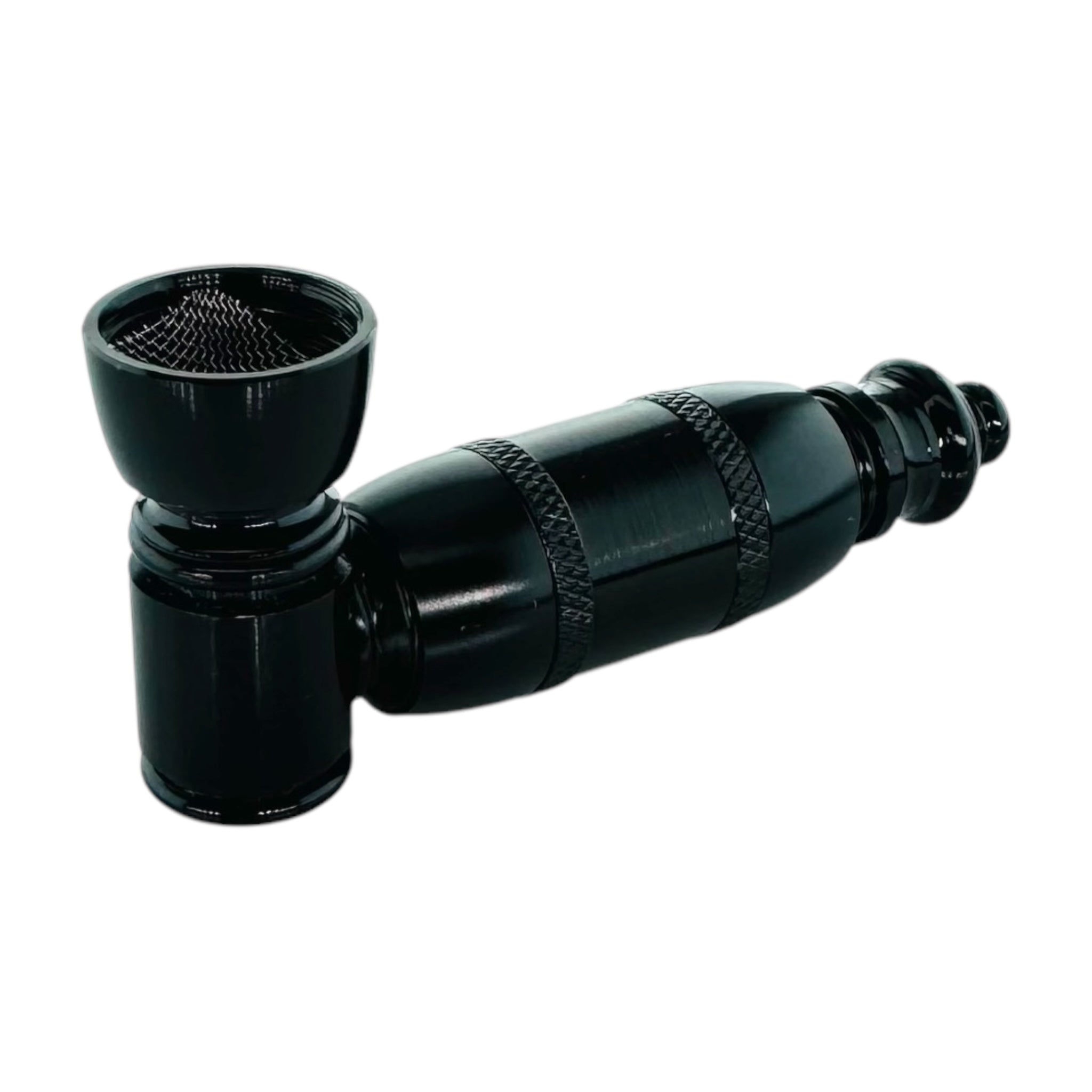 metal smoking hand pipe with large chamber