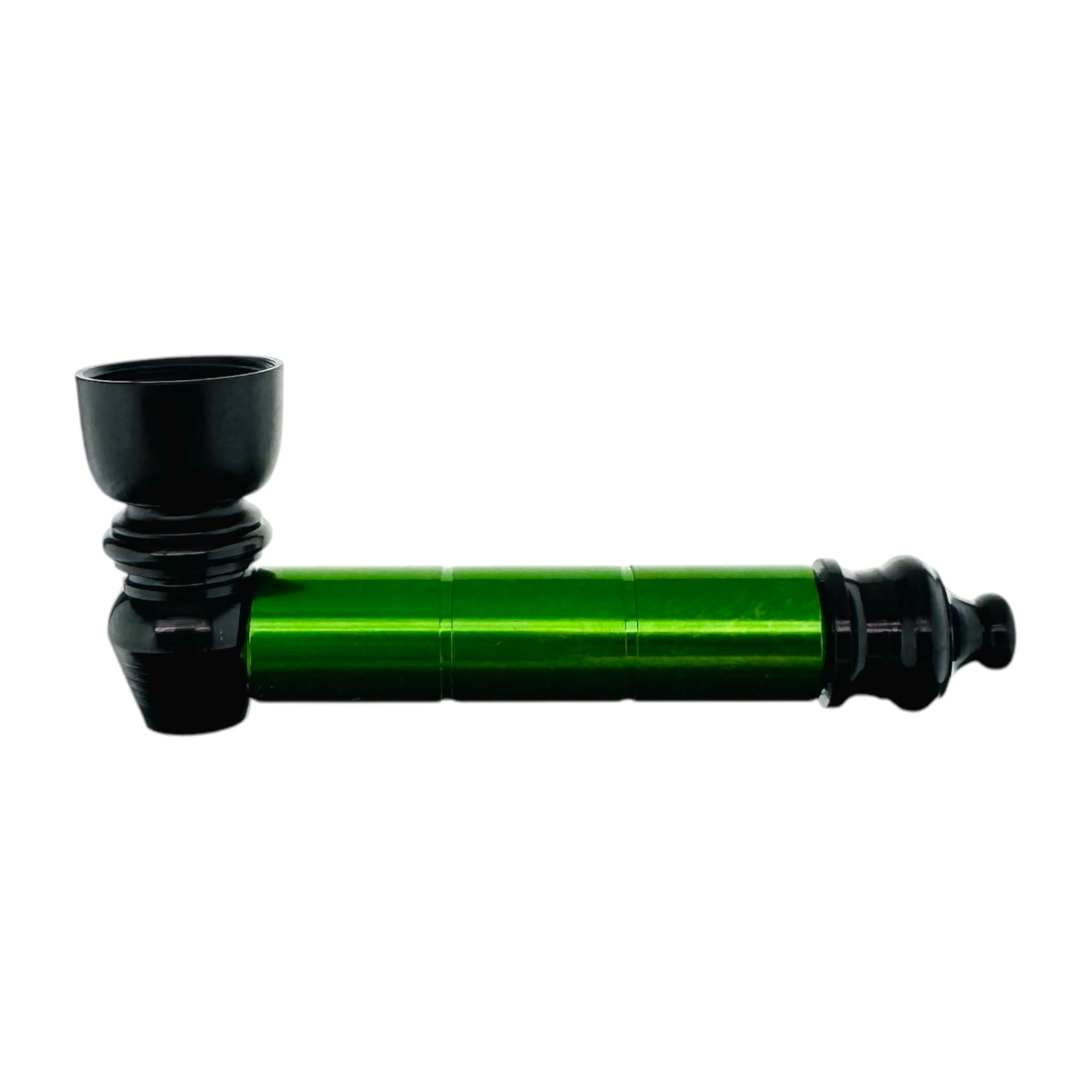 aluminum metal smoking pipe black green