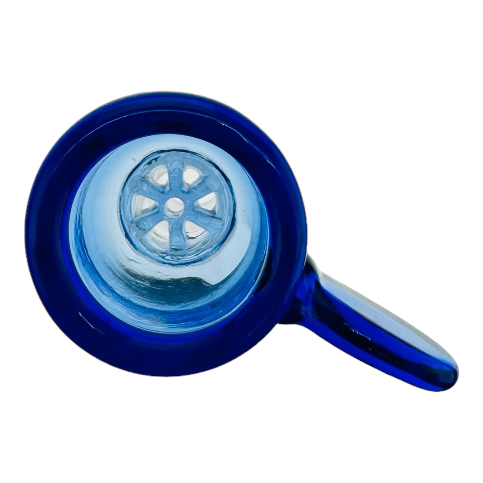 14mm Flower Bowl Blue Cylinder With Built In Screen
