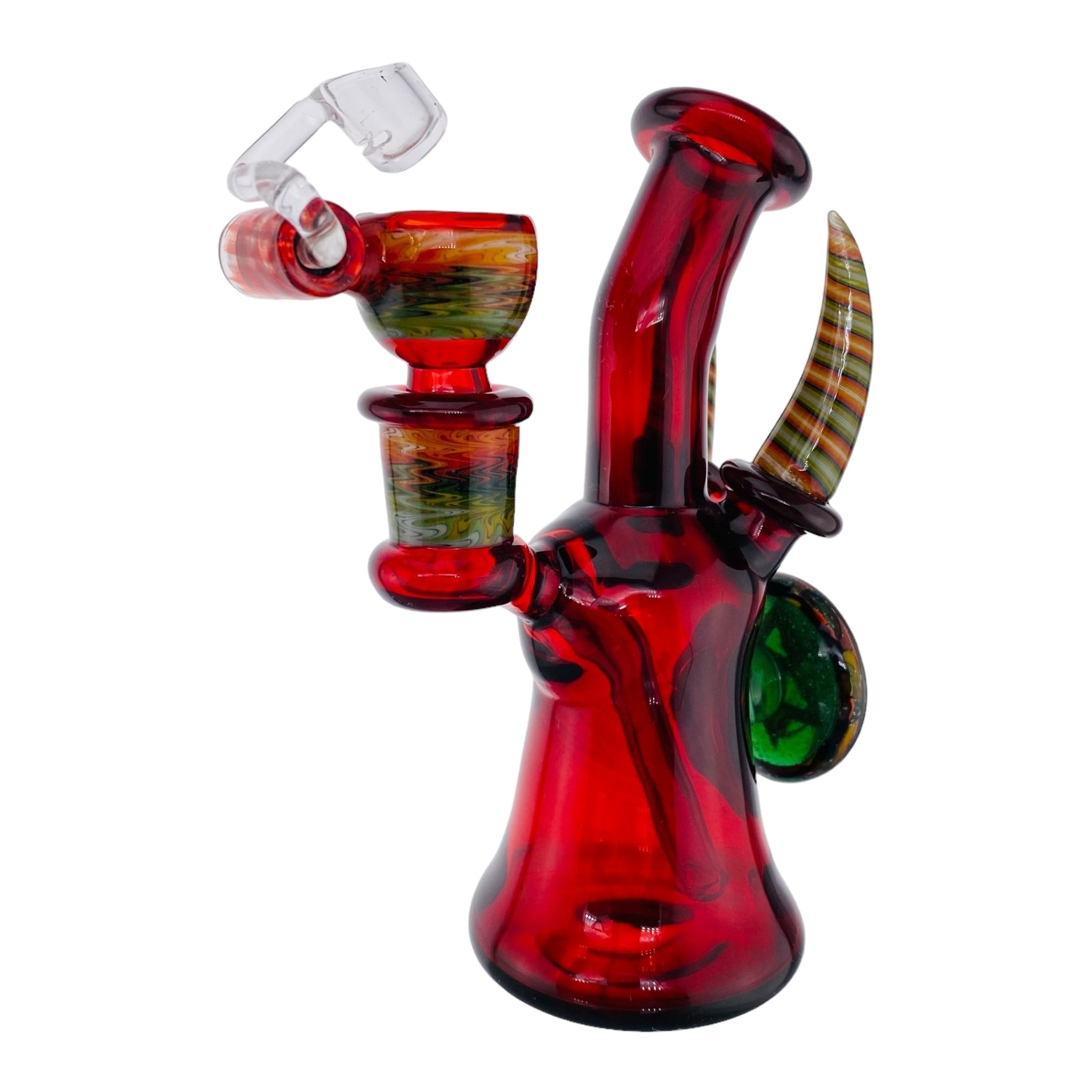 heady bong or dab rig or hash and weed by Ty Watts Glass Pomegranate Banger Hanger With Bucket Set