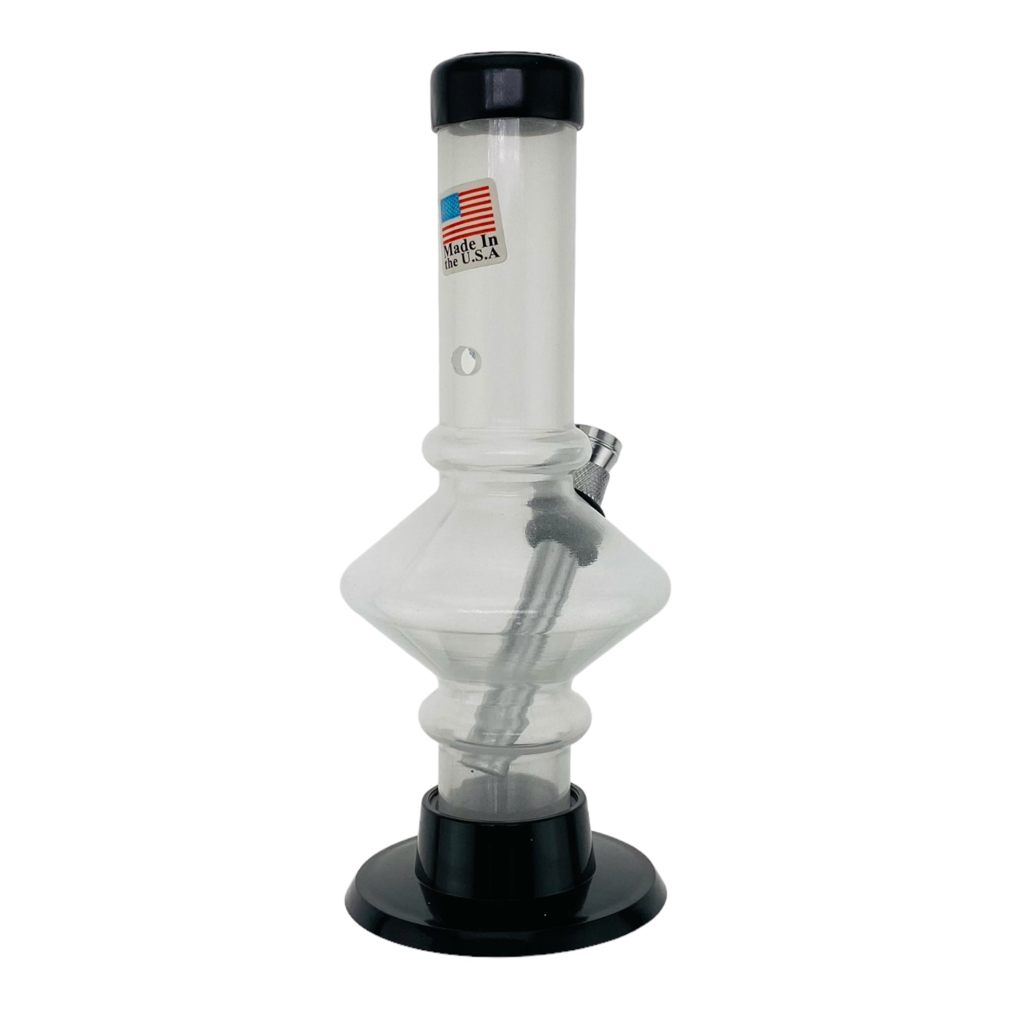Mini Plastic Bong With Carb Hole And Metal Bowl