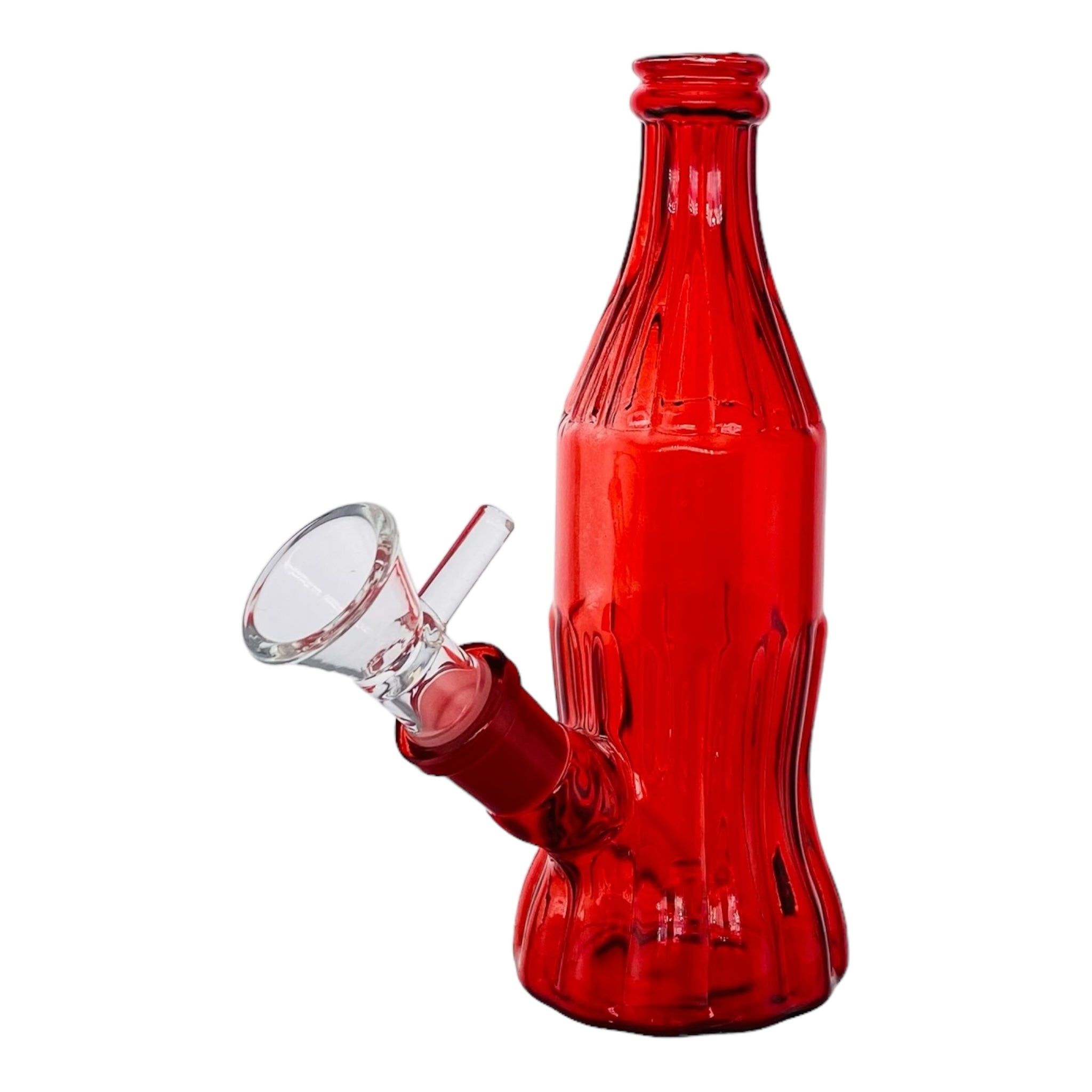 Glass Cola Bottle Bong Red