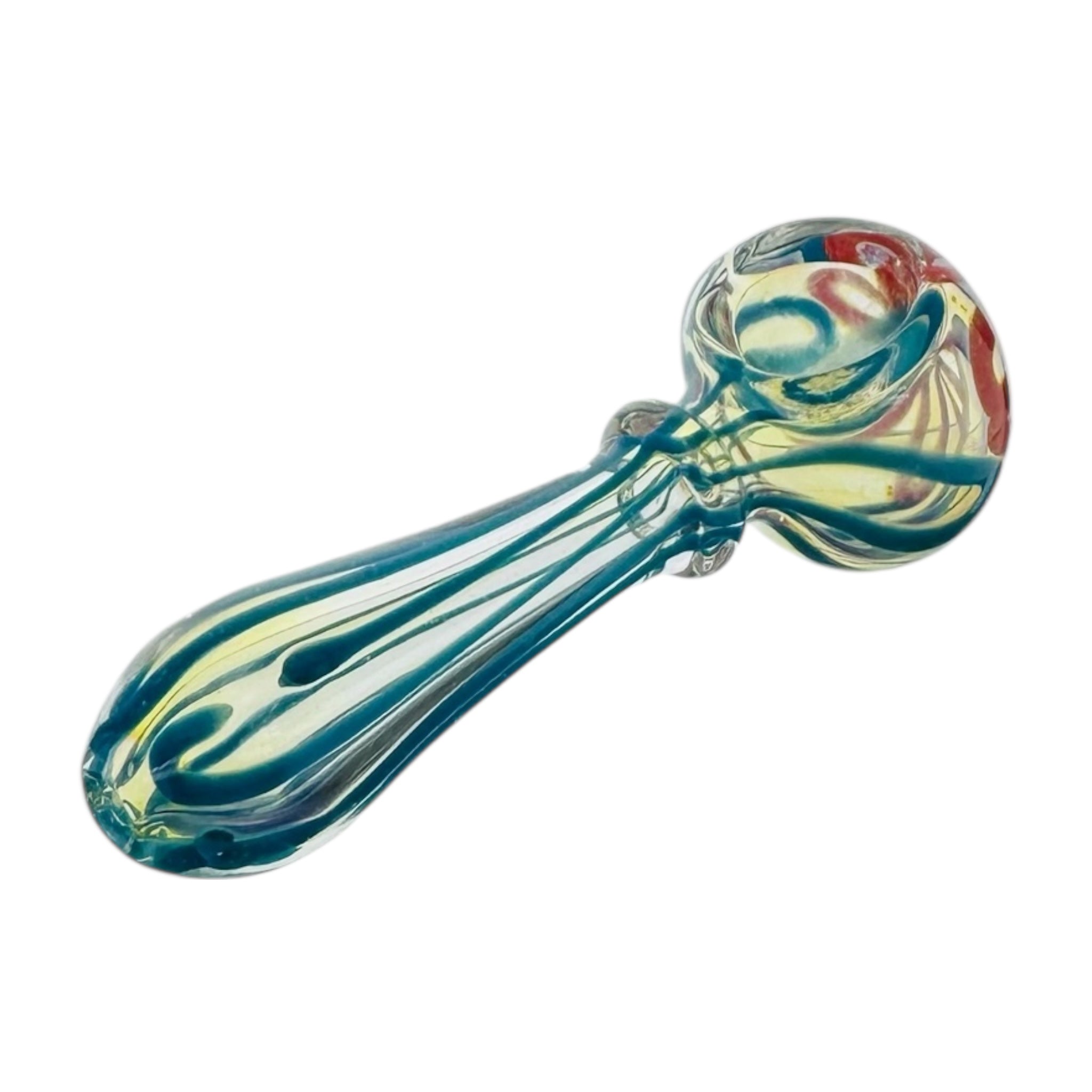 Colorful glass pipe on a white background