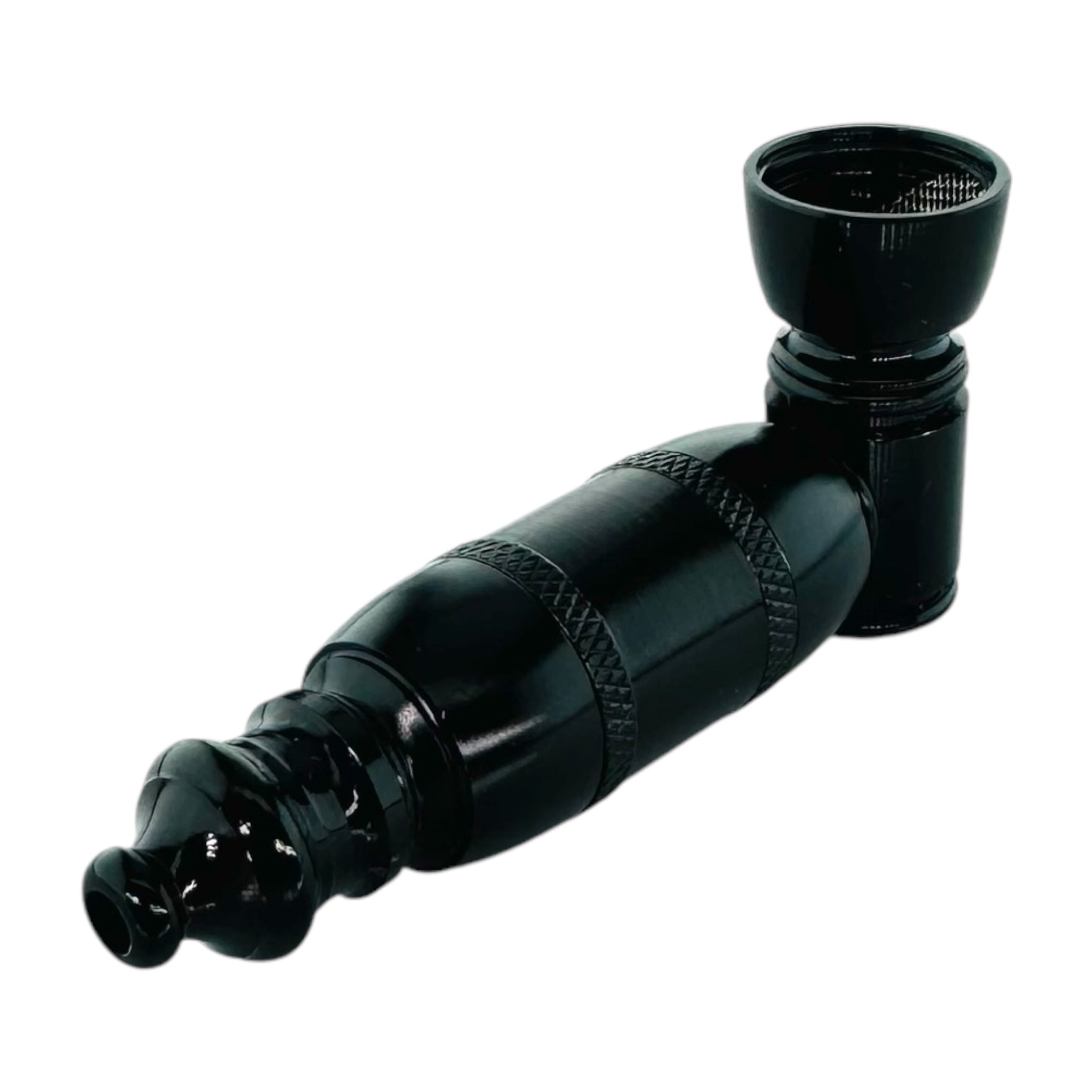 metal smoking hand pipe with large chamber