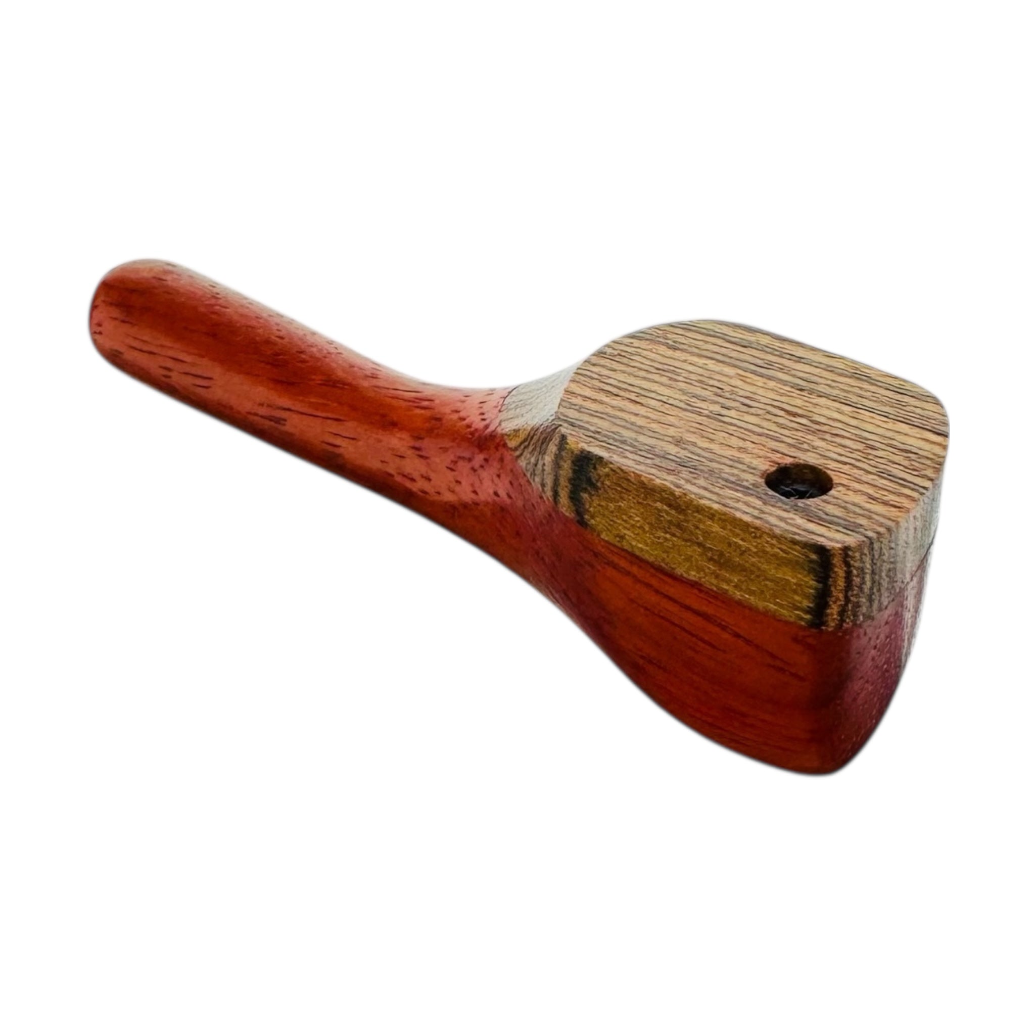 Wood Hand Pipe - 4.75" Hand Pipe With Swiveling Lid Cap