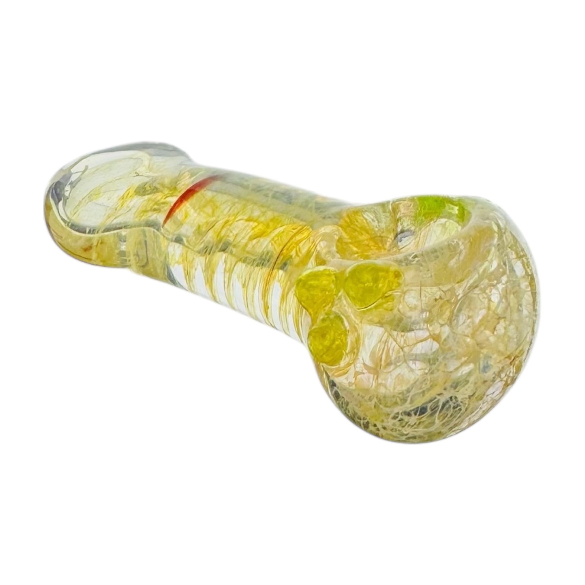 Extra Thick Inside Out Fumed Glass Hand Pipe With Flat Mouthpiece