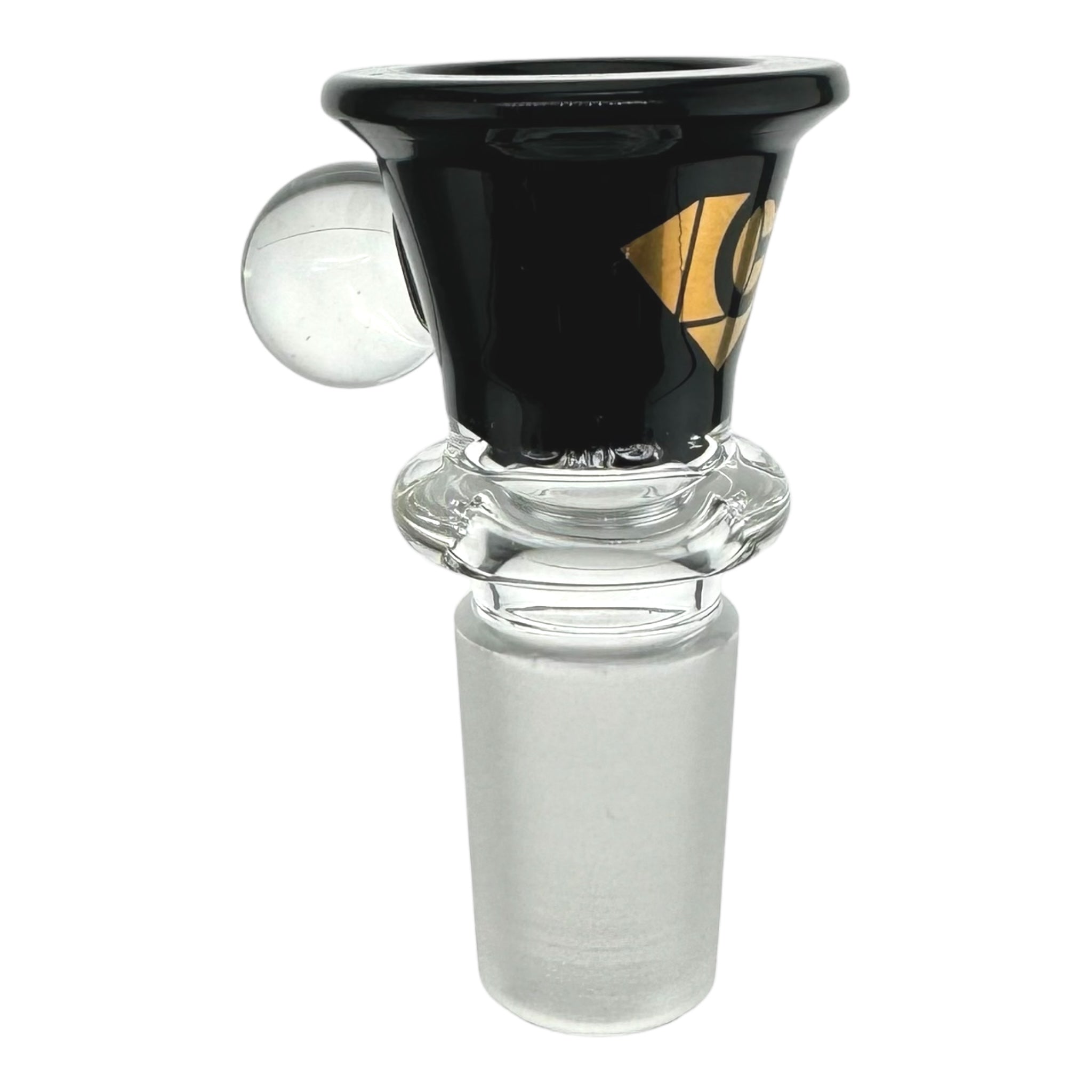 Diamond Glass 18mm Bong Bowl With Multi Hole Screen Black