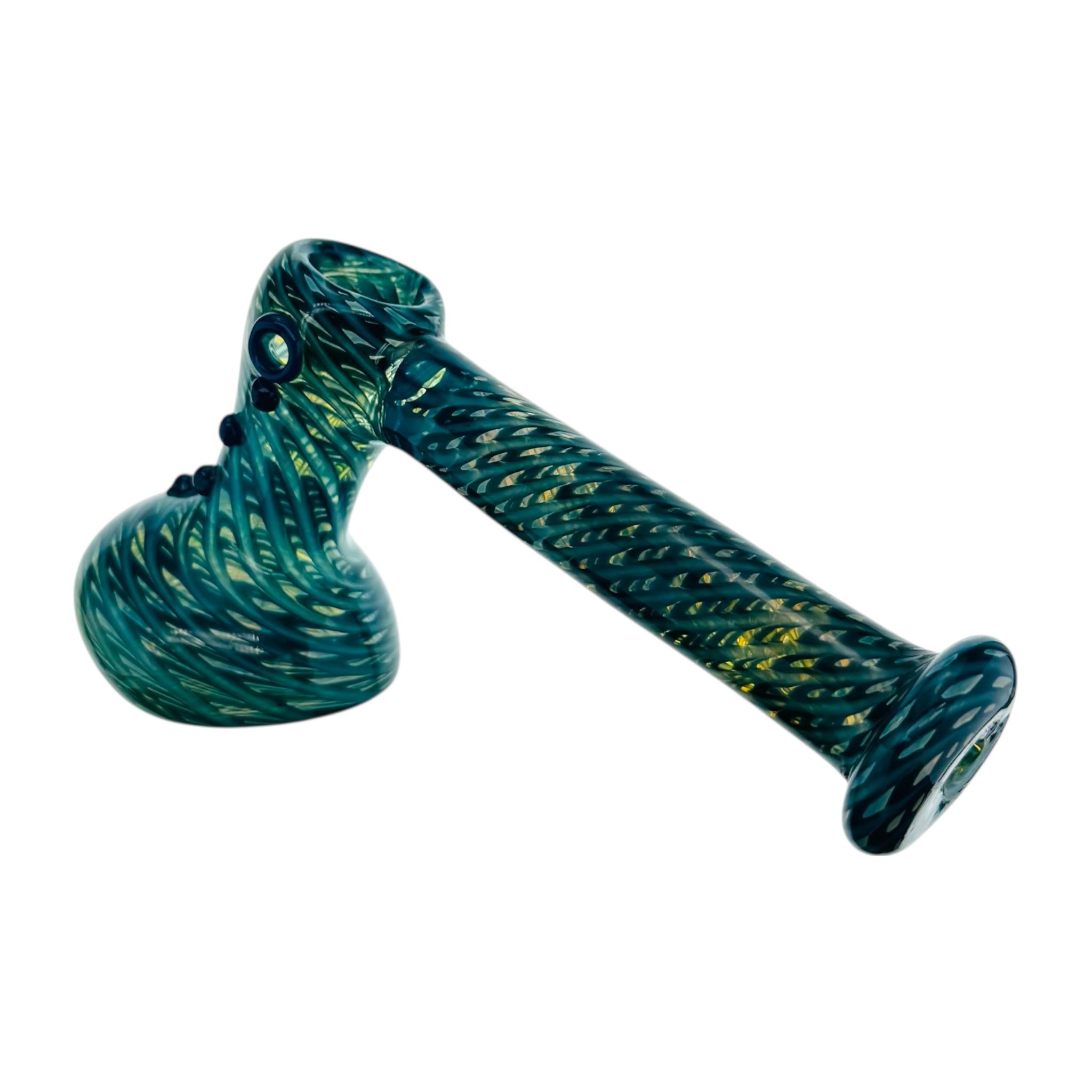 Blue Wrap And Rake Hammer Bubbler Water Pipe on white background