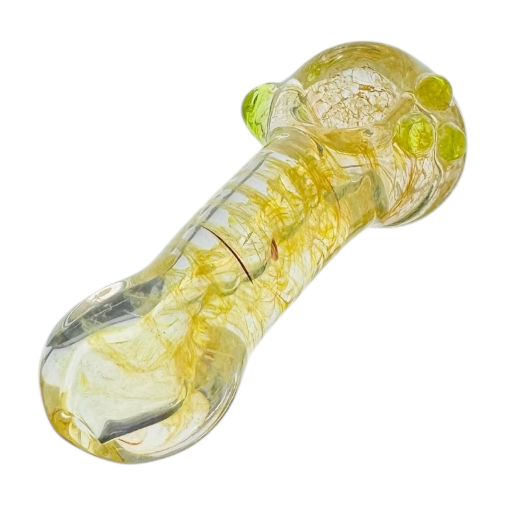 Extra Thick Inside Out Fumed Glass Hand Pipe With Flat Mouthpiece