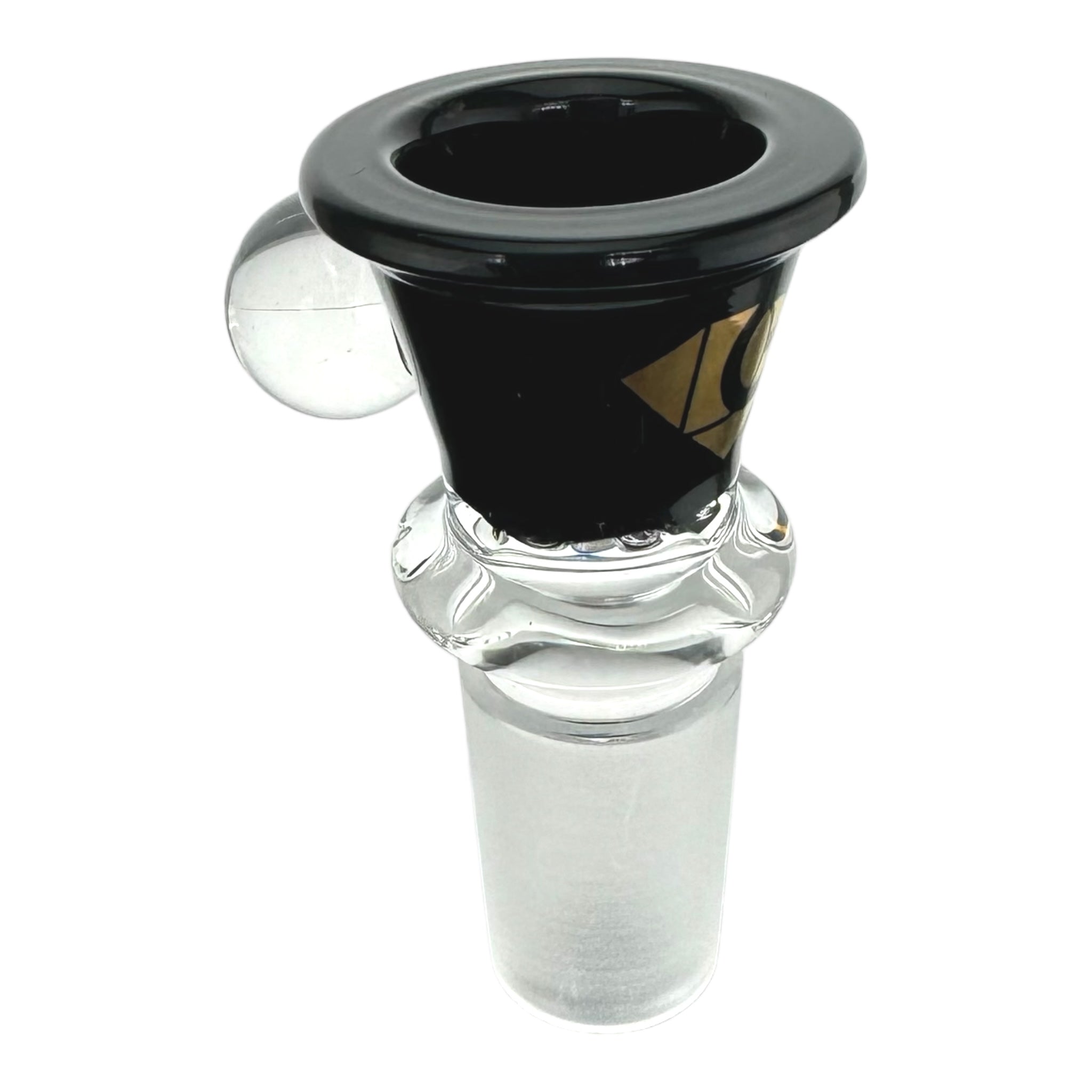 Diamond Glass 18mm Bong Bowl With Multi Hole Screen Black