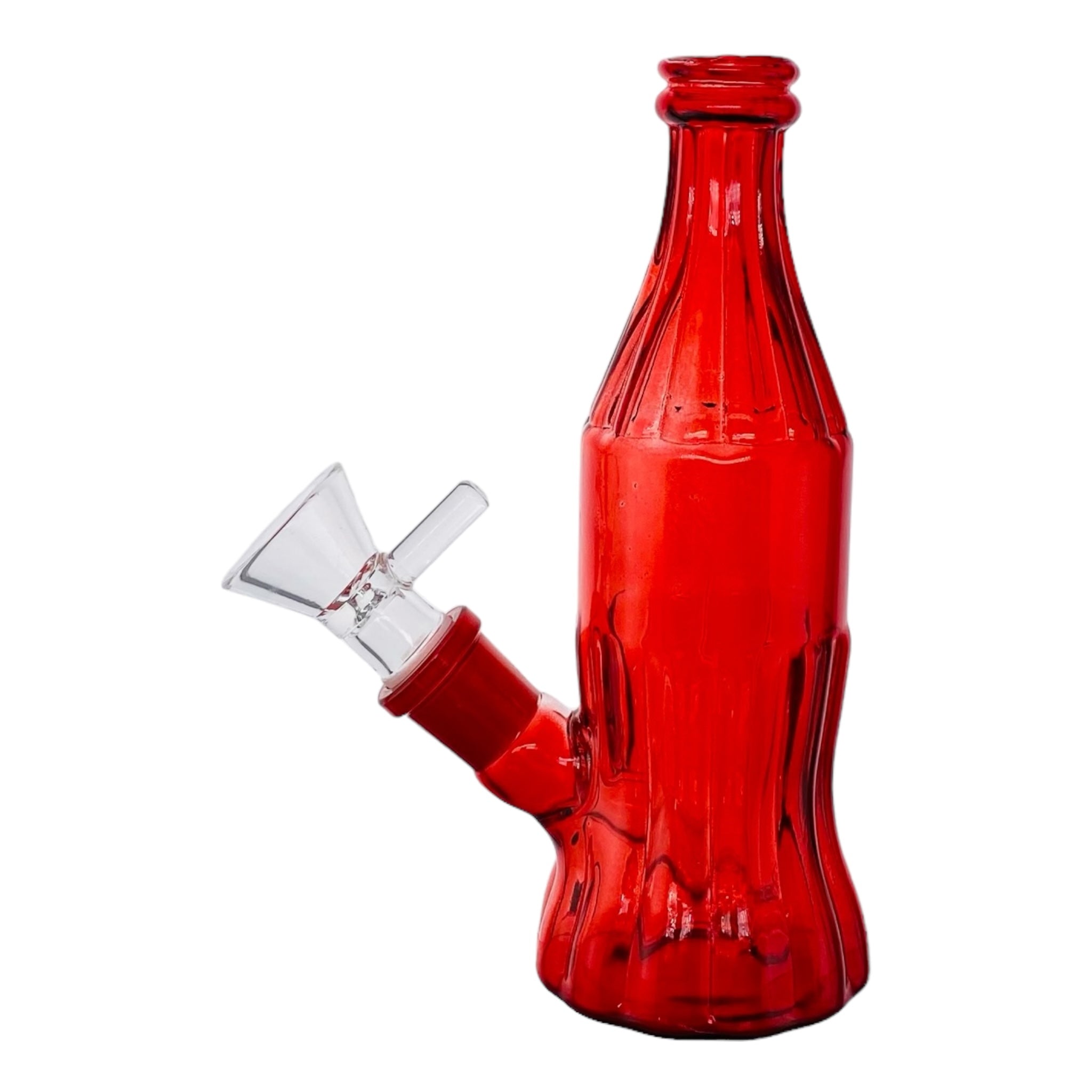 Glass Cola Bottle Bong Red