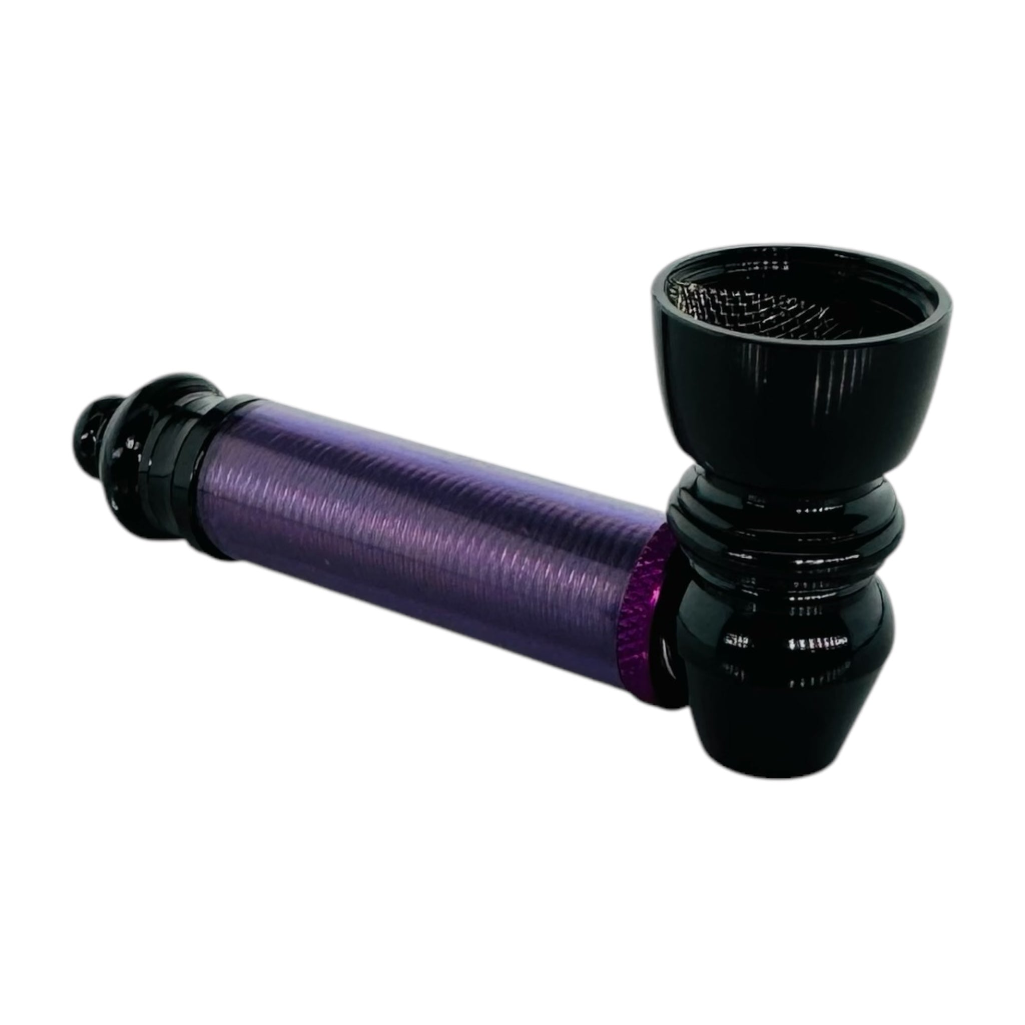 purple Metal Hand Pipes Black & Color Basic Aluminum Metal Smoking Pipe