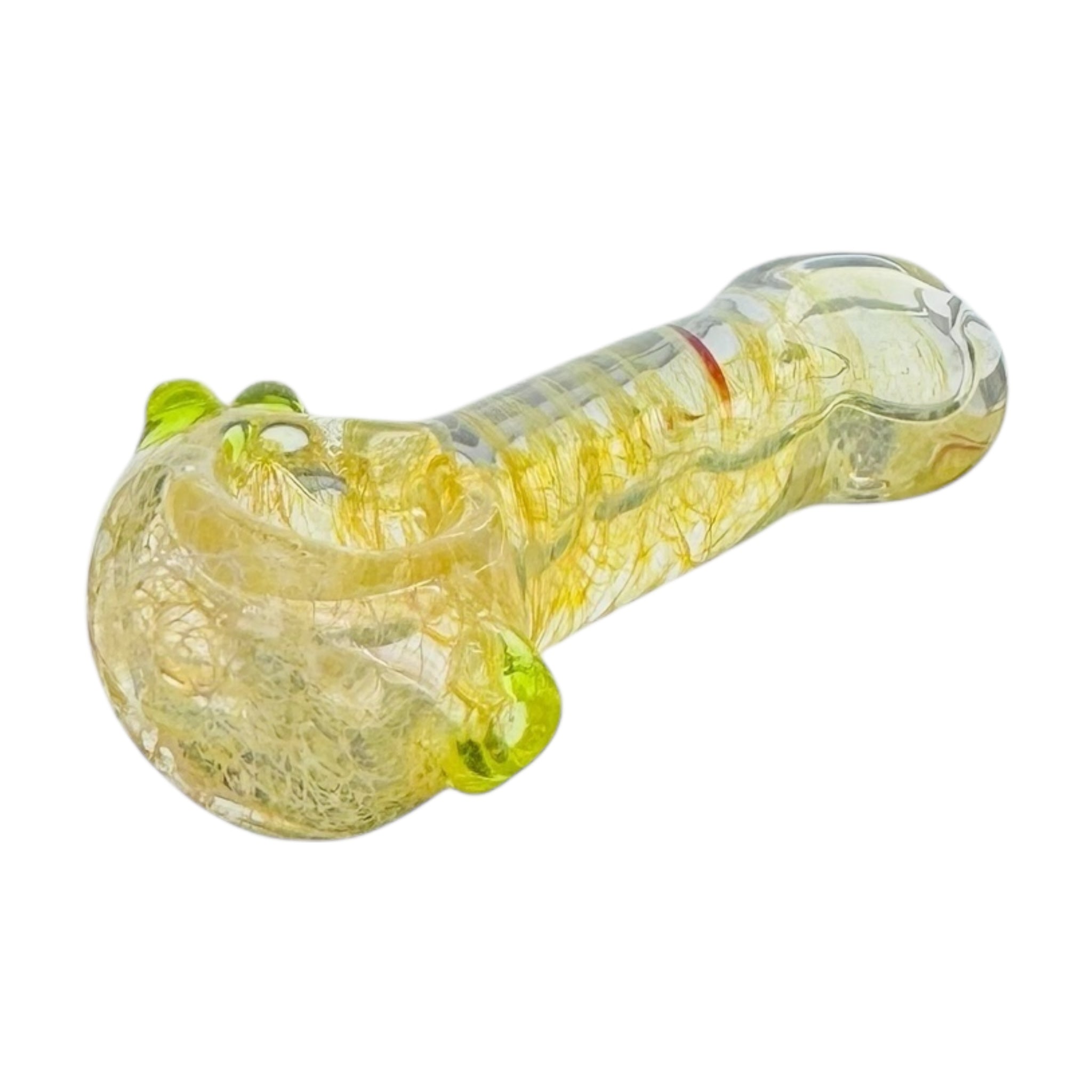 Extra Thick Inside Out Fumed Glass Hand Pipe With Flat Mouthpiece