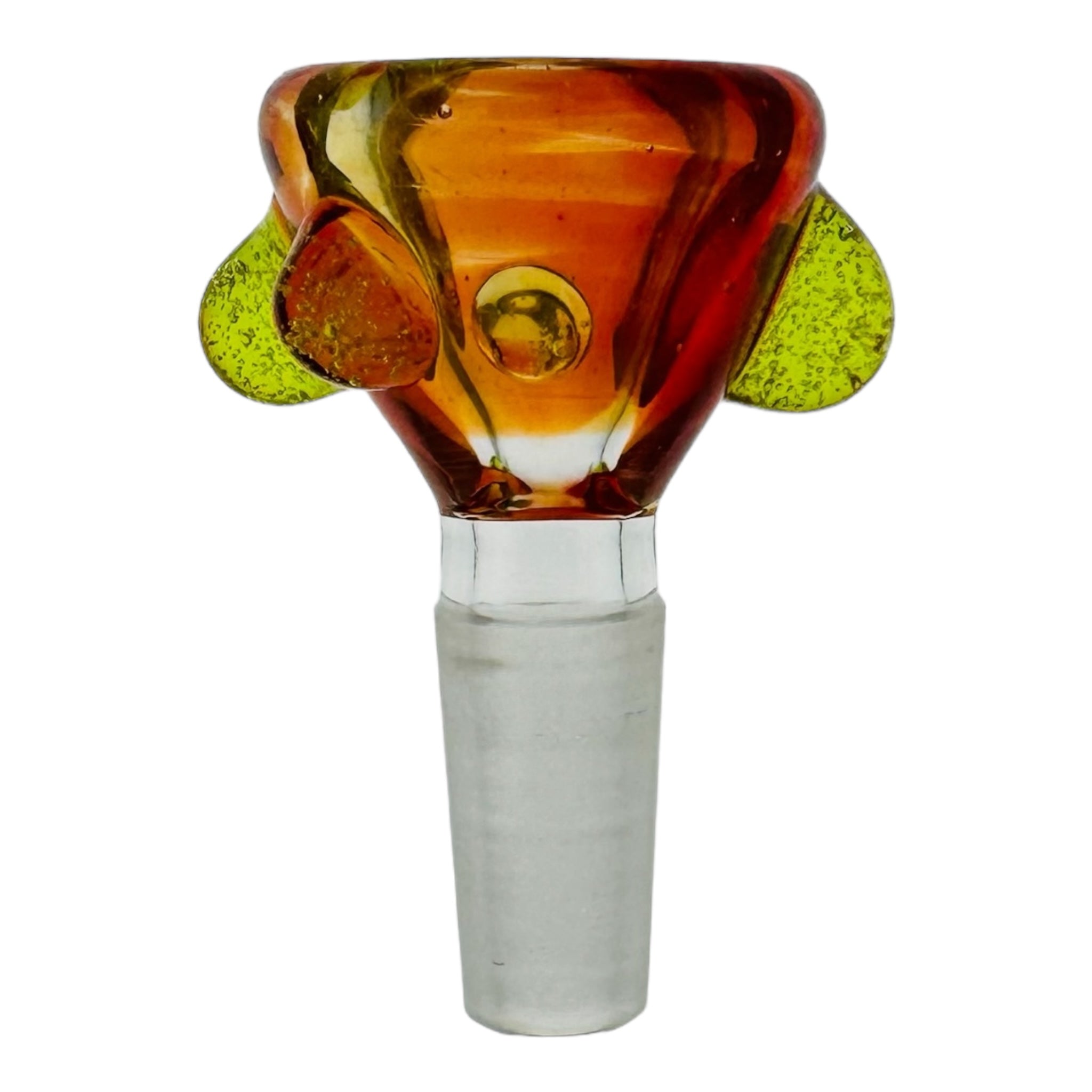 Arko Glass 10mm Bong Bowl For Weed Lava Red Bowl With Hatorade Green Dots