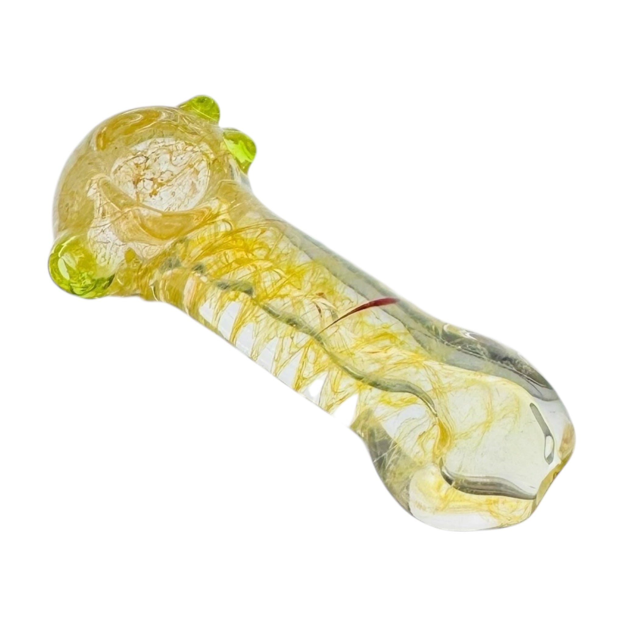 Extra Thick Inside Out Fumed Glass Hand Pipe With Flat Mouthpiece