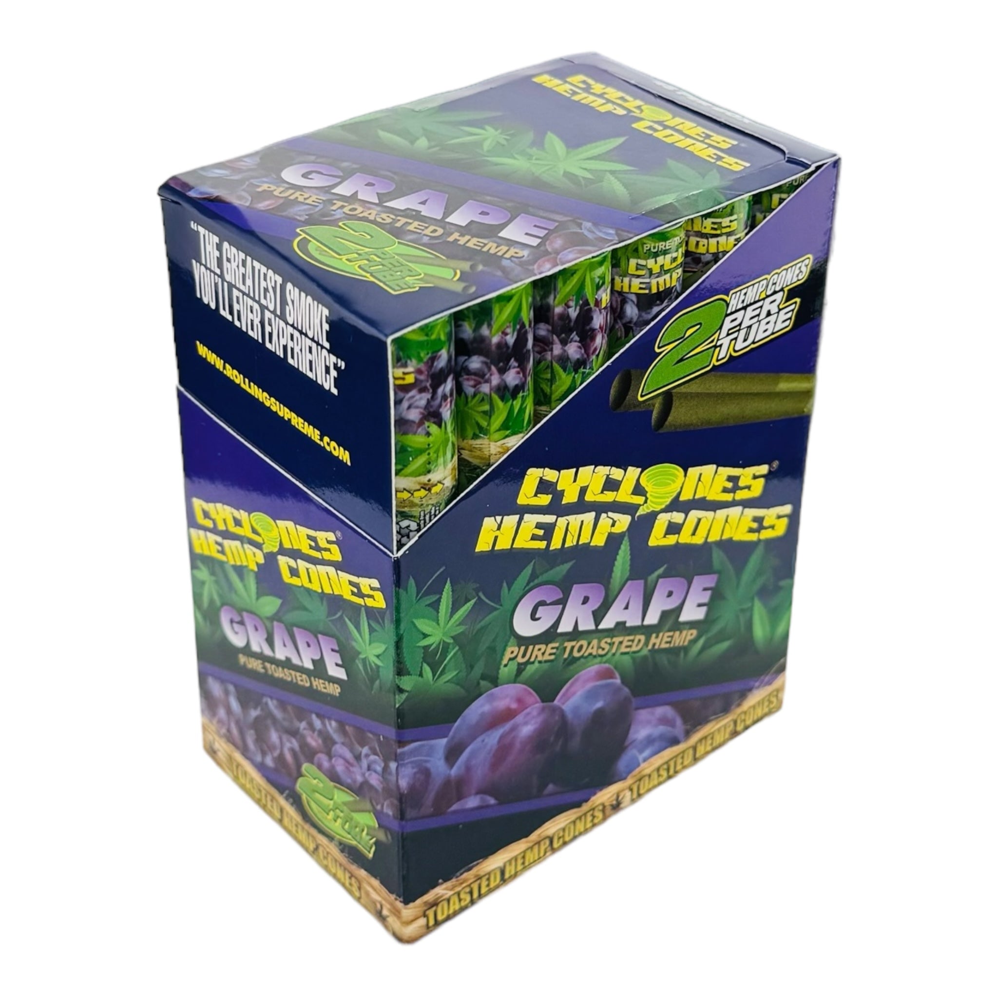 Cyclones Hemp Cones Grape joint and blunt wrap for sale